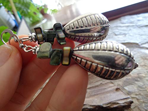 Thumbnail 7 de Orecchini a goccia in madreperla verde muschio – set di tre pezzi, stile boho