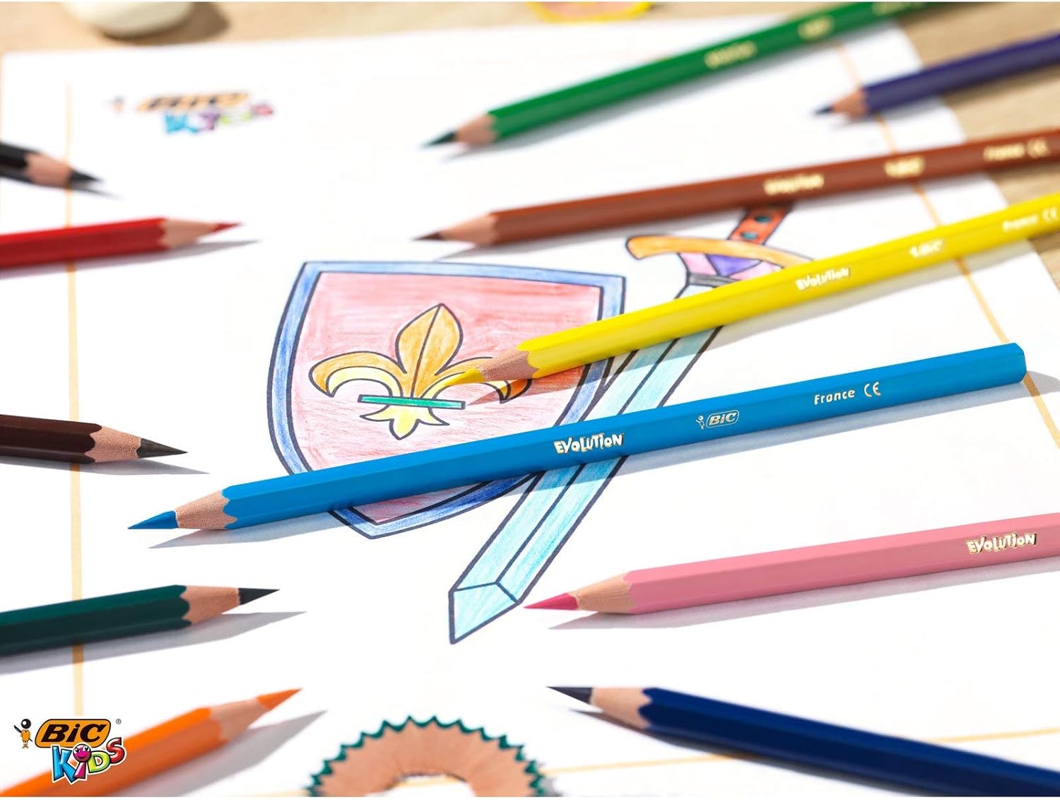 Detalle de Kids colouring pencils 24 pack, tin of 60