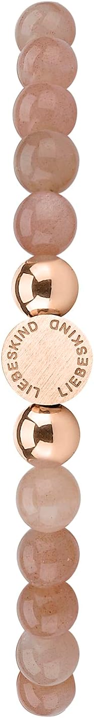 Thumbnail 2 de Liebeskind Berlin Armband Pink Opal – Rosévergoldeter 6 mm Beadschaum mit Zugband