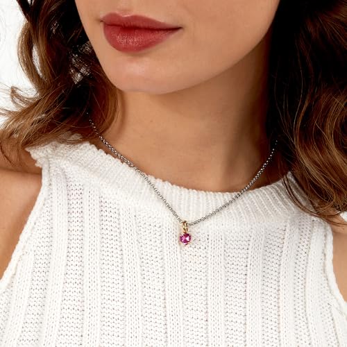 Detalle de Morellato Collana Donna Cuore in Acciaio, Zirconi – Collezione DROPS SCZ1355