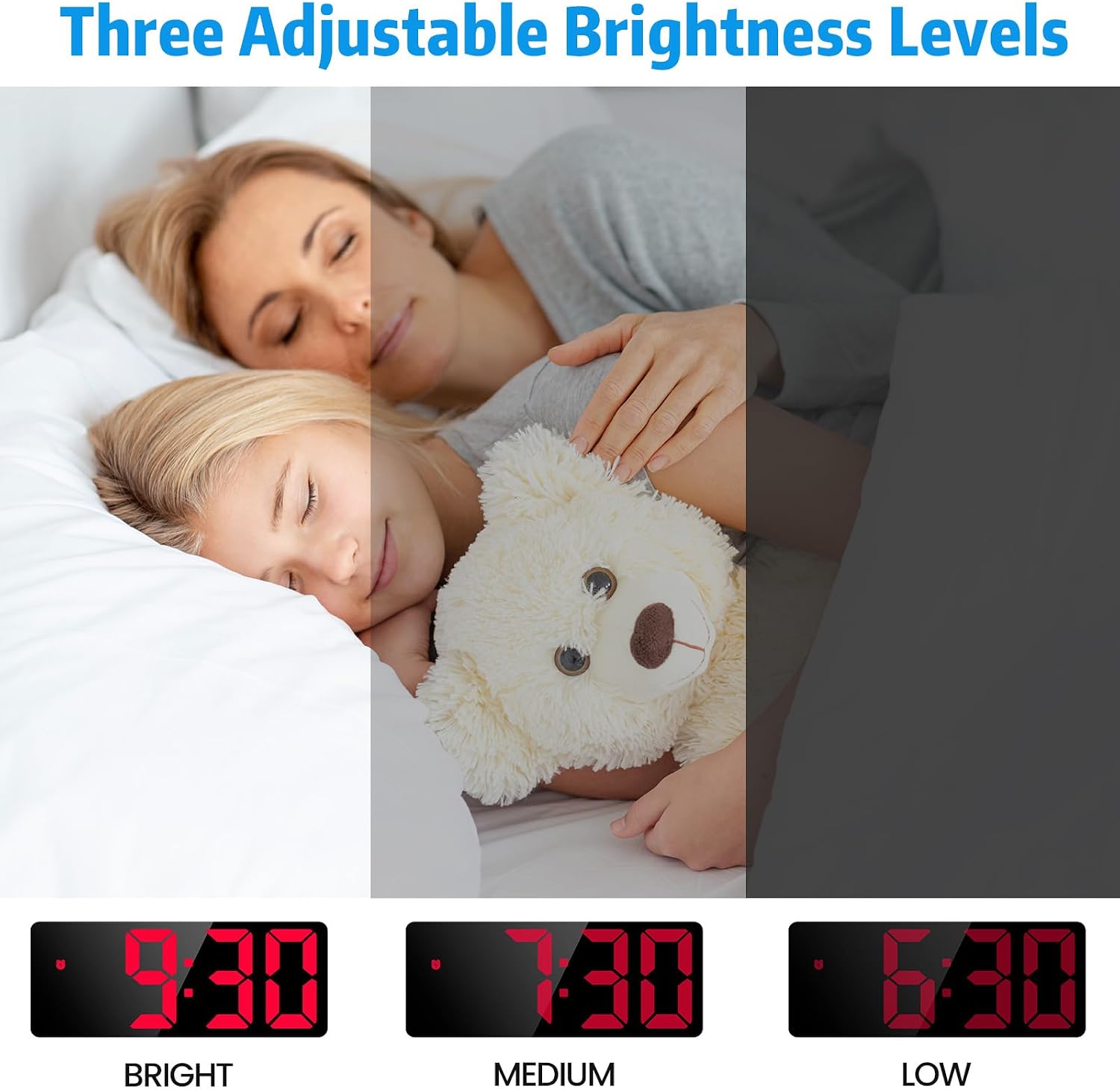 Thumbnail 5 de Sarsumir Digital Alarm Clock 6.7 LED