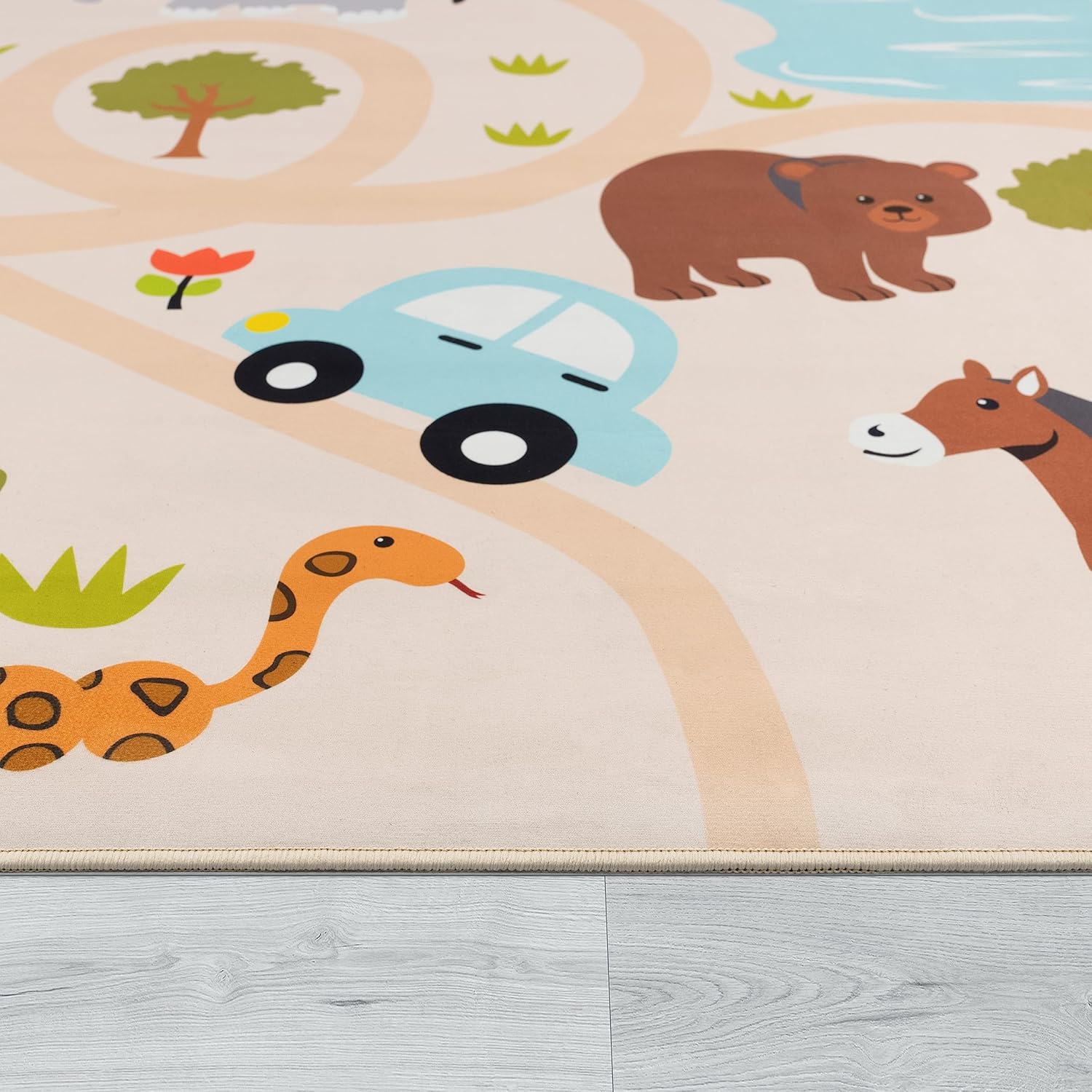 Thumbnail 1 de Paco Home Tapis Enfant Rond 200 cm - Multicolore 2, antidérapant pour chambre et jeux