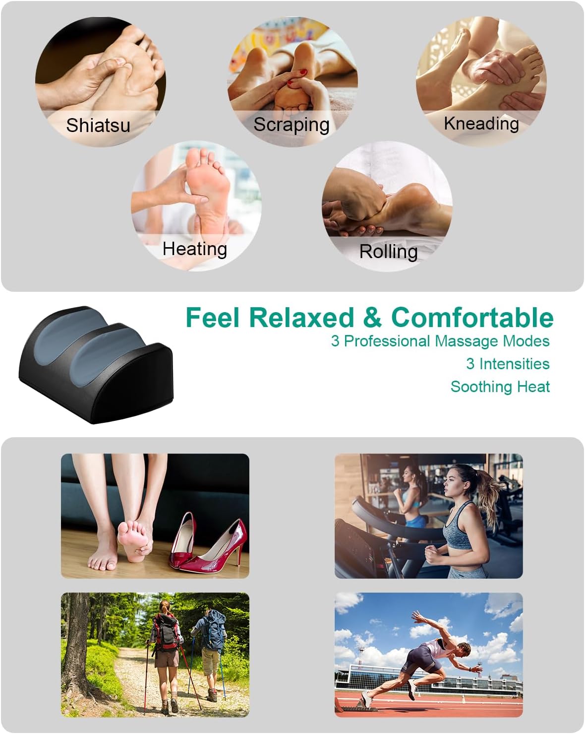 Thumbnail 5 de LAOBEN Shiatsu Foot Massager with Heating Function – Deep Tissue Kneading for Feet and Calves