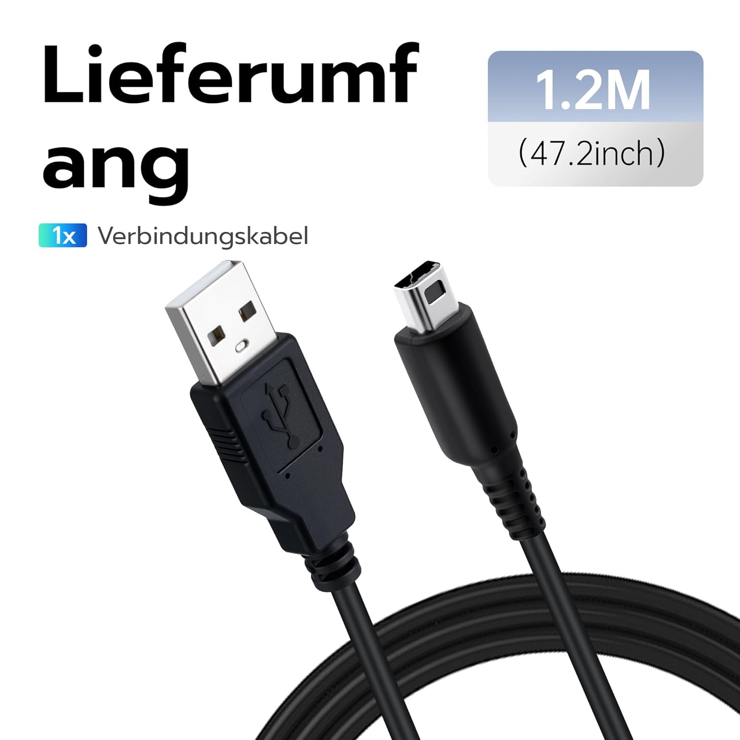 Thumbnail 6 de Mcbazel USB-Ladekabel für Nintendo DSi/3DS/2DS – Ersatzkabel für New & XL Modelle, 1,2 m