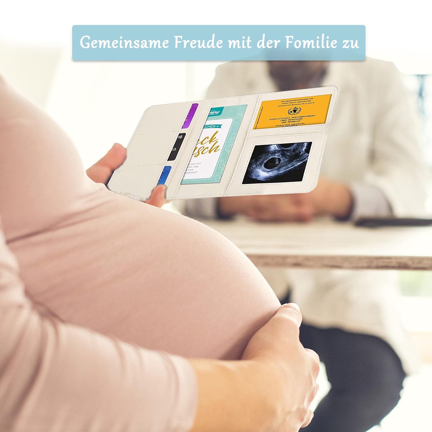 Thumbnail 4 de Aufisi Mutterpasshülle Kunstleder mit Fächern 📁