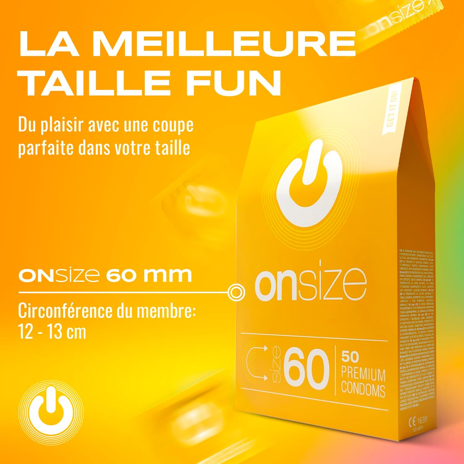 Thumbnail 1 de Préservatifs ONsize 60 mm, 50 pièces ⚙