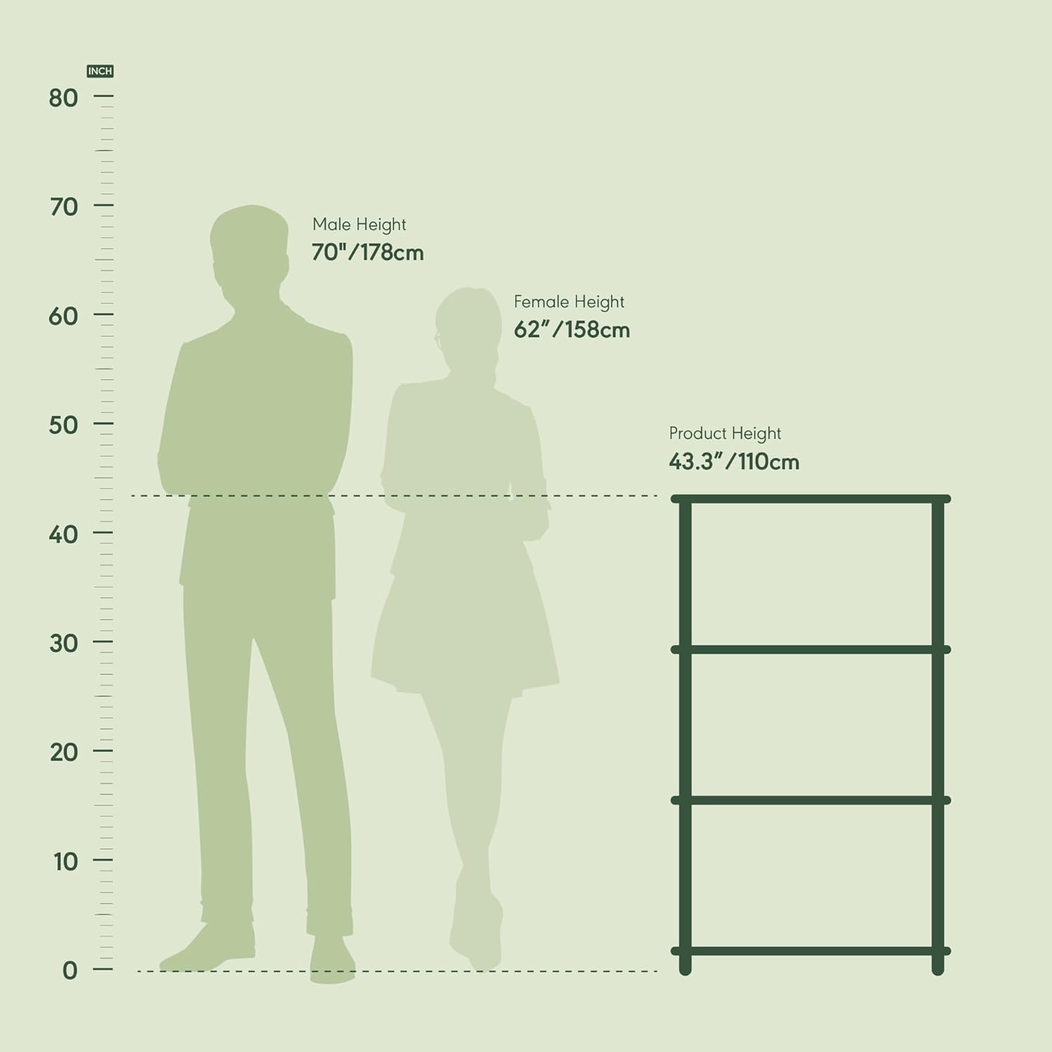 Thumbnail 3 de Furinno 4-Tier Turn-N-Tube Shelf 43.25in