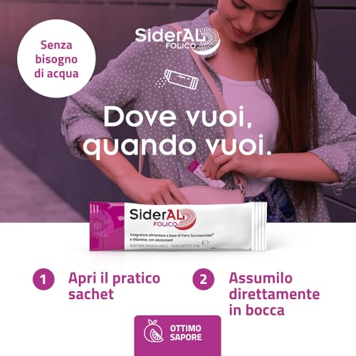 Thumbnail 6 de SiderAL Folico di Pharmanutra: ferro succrosomiale con folato attivo, D3 e B12 per la salute femminile
