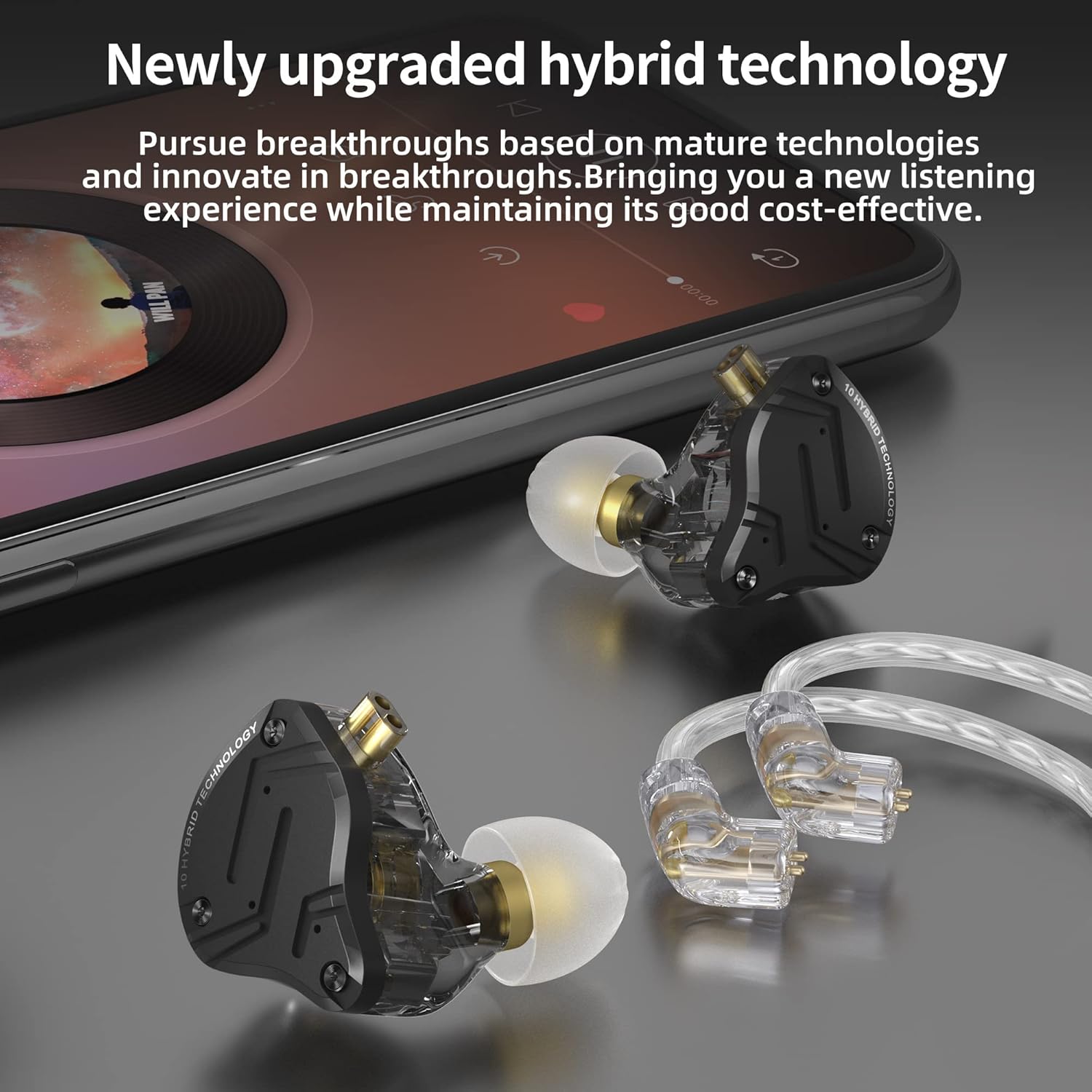Thumbnail 6 de Yinyoo KZ ZS10 PRO X Hybrid-In-Ear-Kopfhörer (4BA + 1DD), kabelgebunden, ohne Mikrofon