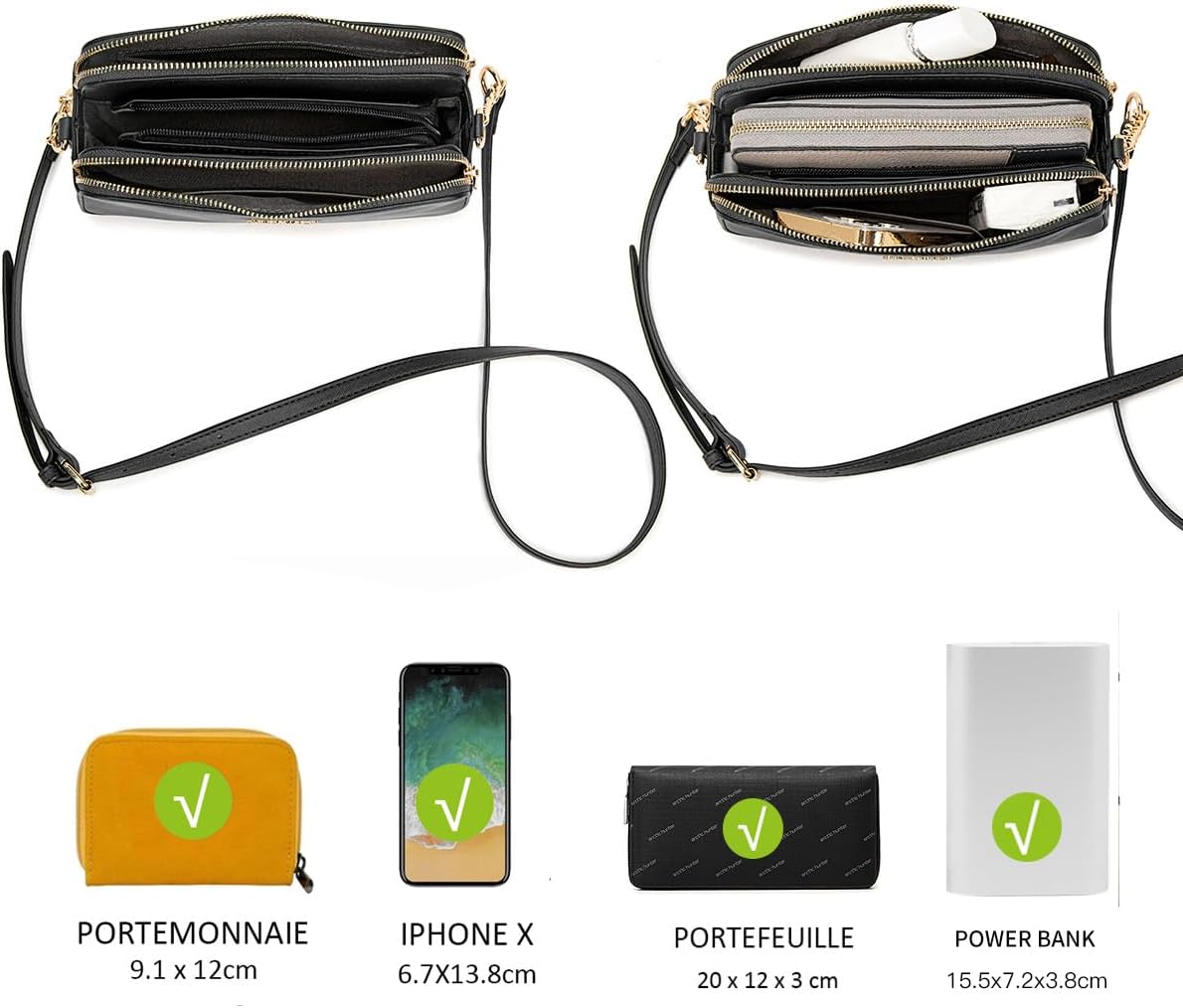 Thumbnail 5 de David Jones Petit sac bandoulière 22 cm