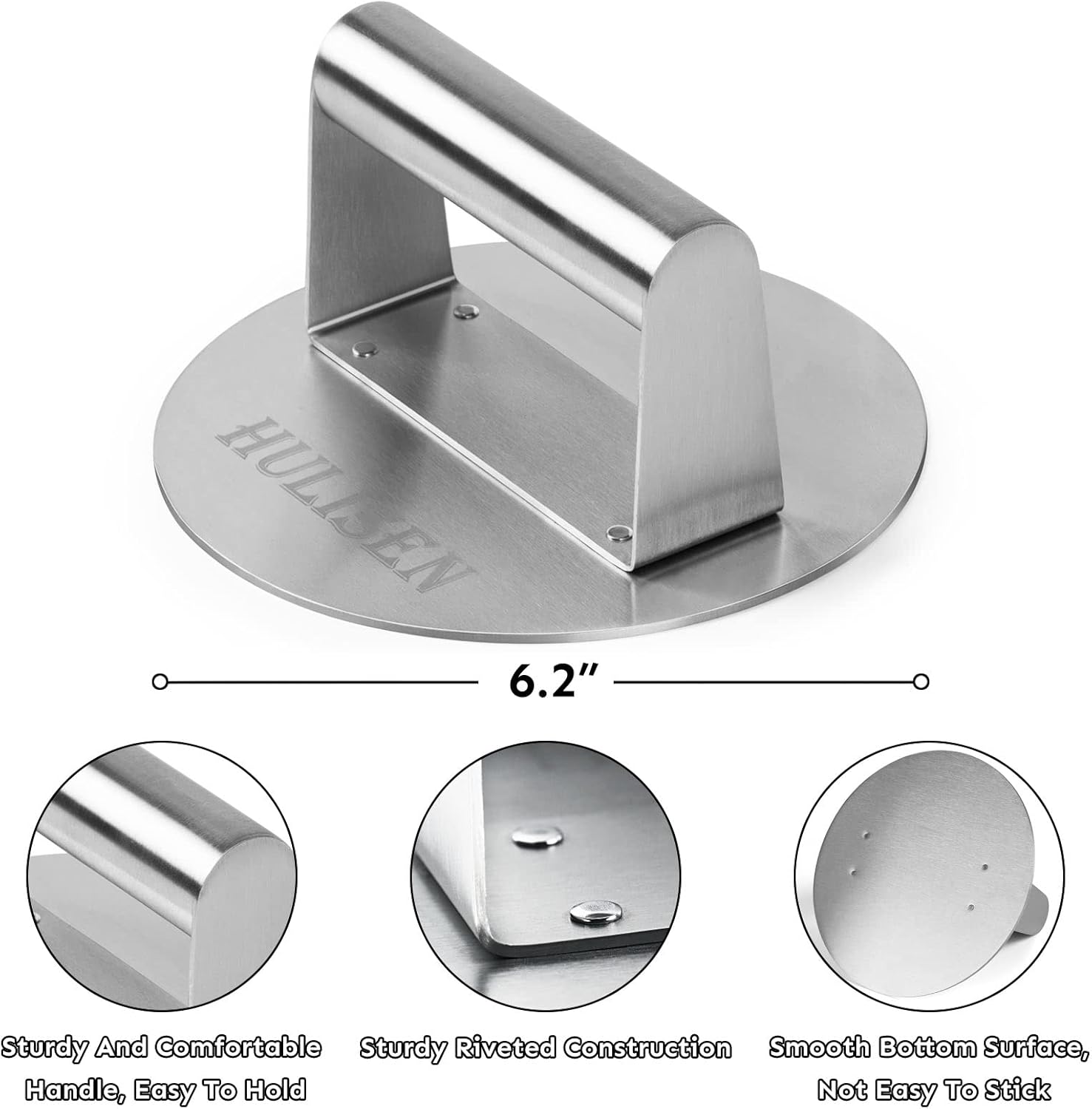 Thumbnail 2 de HULISEN Cheese Melting Dome & Smashed Burger Press griddle accessory kit (9 inch)