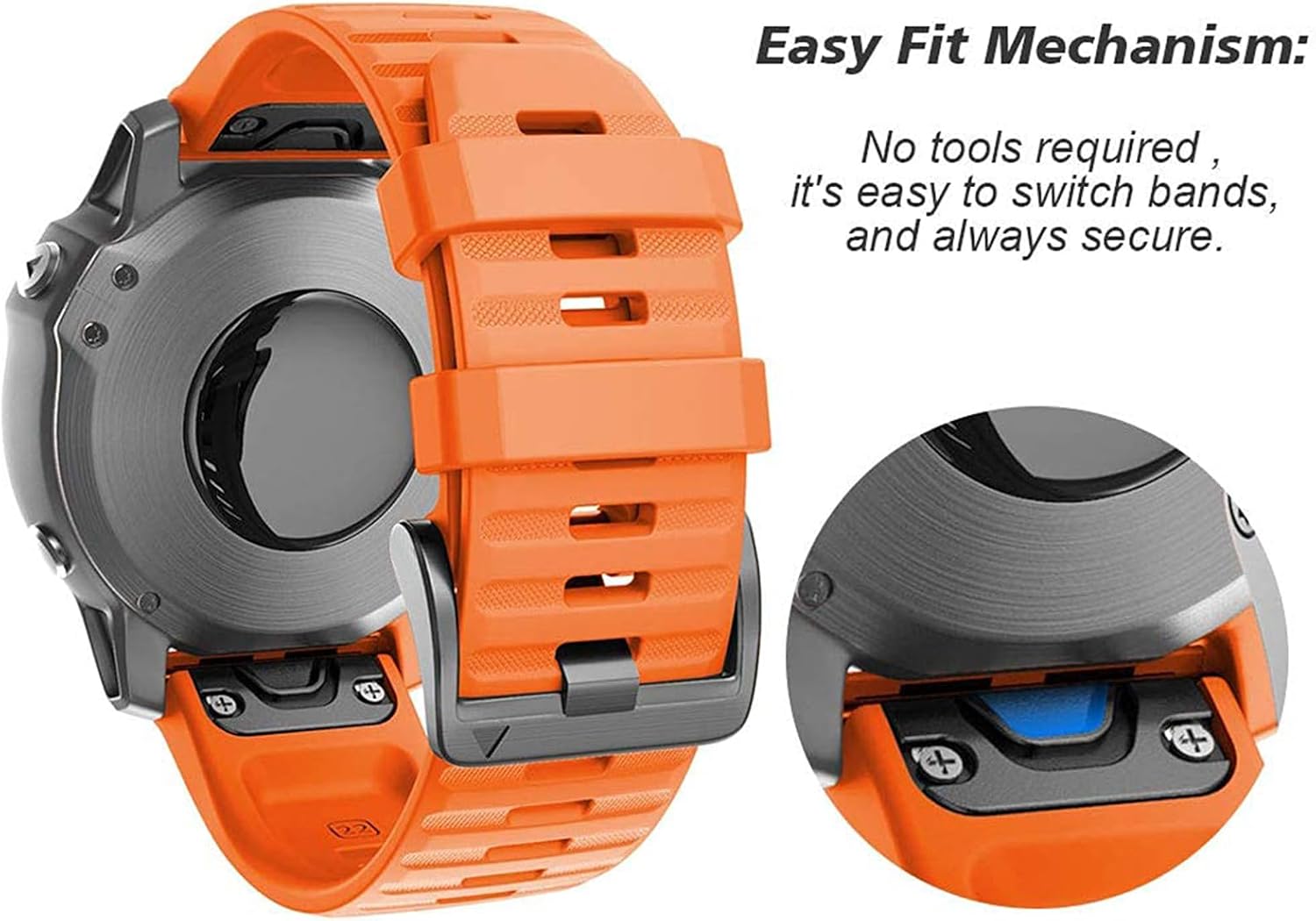 Thumbnail 3 de NotoCity cinturino in silicone Quick-Fit da 22mm per Garmin Fenix 6/Fenix 5 e Forerunner 935/945