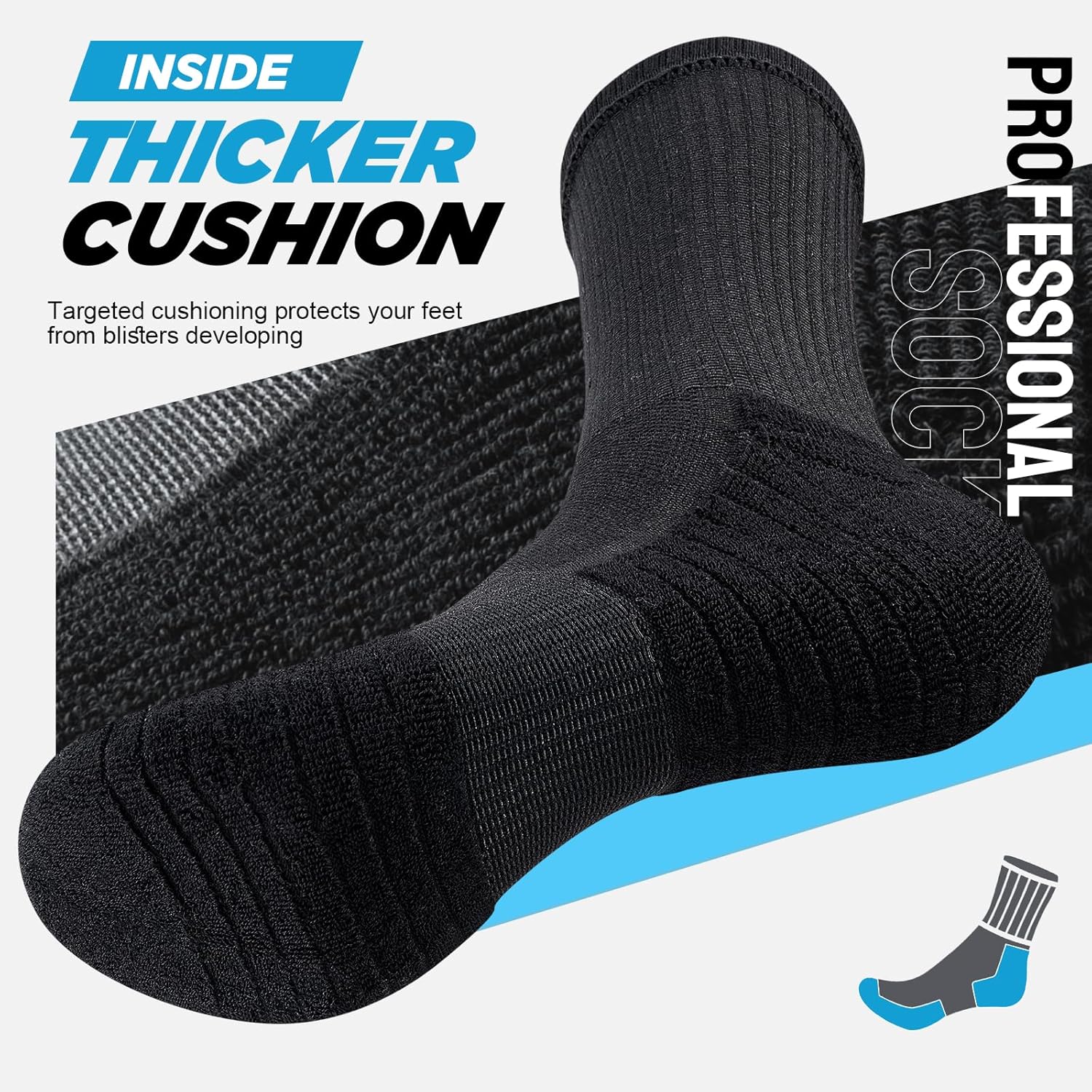 Detalle 2 de TANSTC Mens Socks wicking comfort 6 pairs