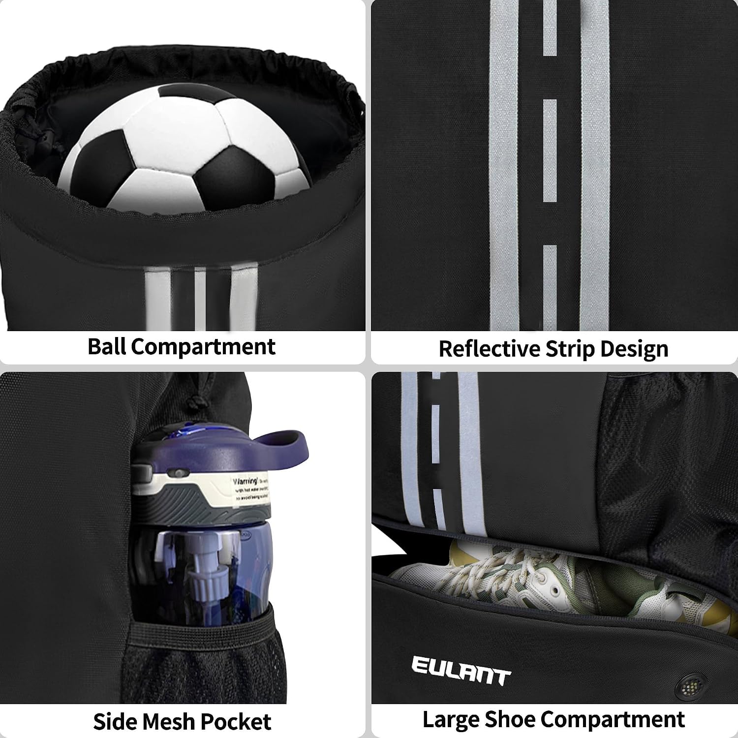 Thumbnail 2 de EULANT Mochila deportiva con compartimento para zapatos 47 cm
