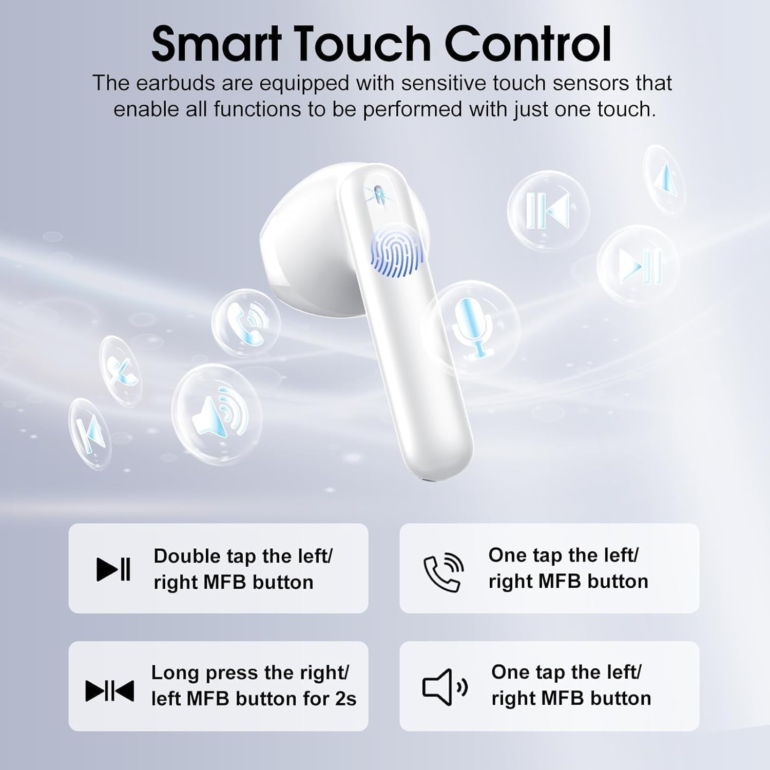 Thumbnail 4 de Wireless Earbuds, 2026 Bluetooth 5.4 In-Ear Earphones with 3D Stereo and IP7 Waterproofing