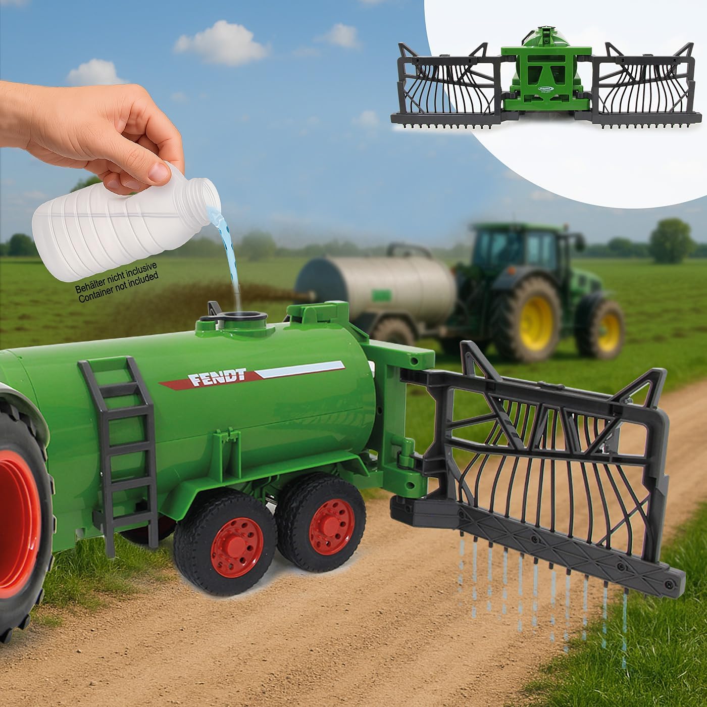 Detalle de JAMARA 405235 Fendt – zabawkowy wóz beczkowy 450 ml z natryskiem