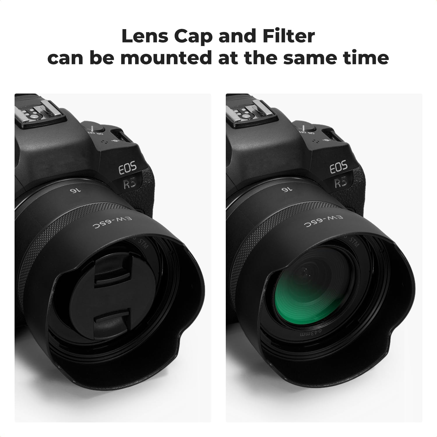 Thumbnail 3 de K&F CONCEPT EW65C parasol reversible para Canon RF 16 mm F2.8 STM