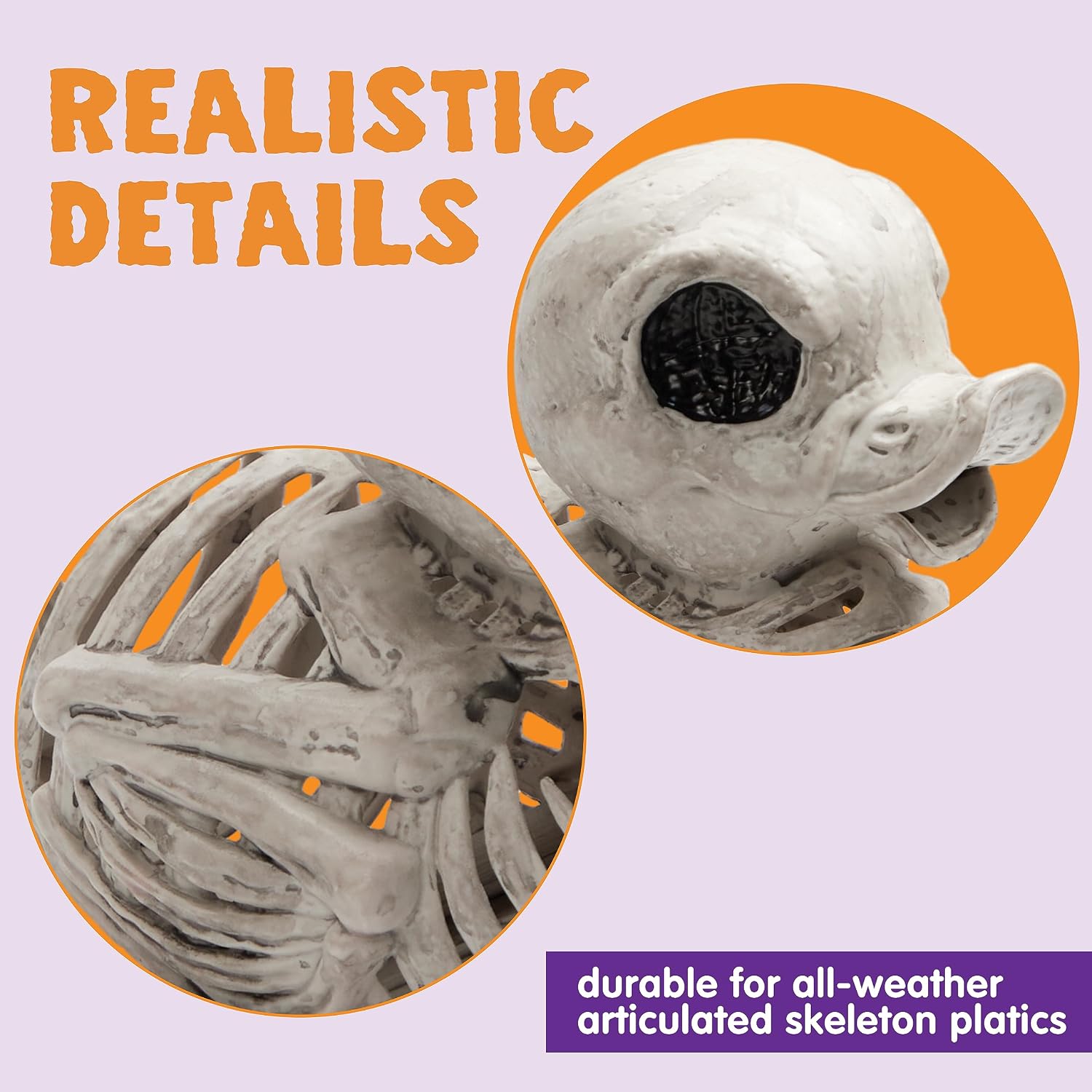 Detalle 2 de JOYIN 15522 Duck Skeleton Decorations, 2-Pack, 4.5-Inch Plastic Halloween Props
