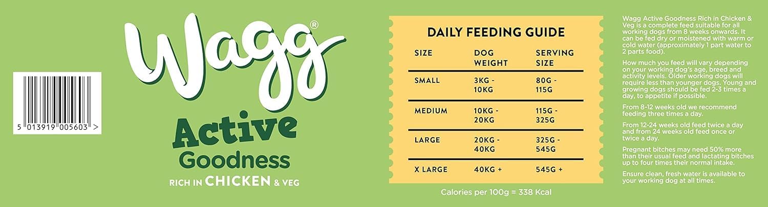 Thumbnail 4 de Wagg Active Goodness Complete Dry Adult Dog Food – Chicken & Veg, 12kg