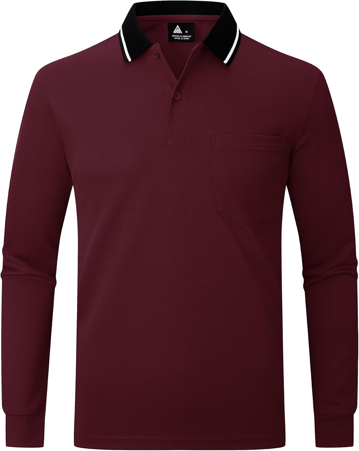 Detalle 2 de JACKETOWN herenpoloshirt met lange mouwen, ademend voor golf en dagelijks gebruik