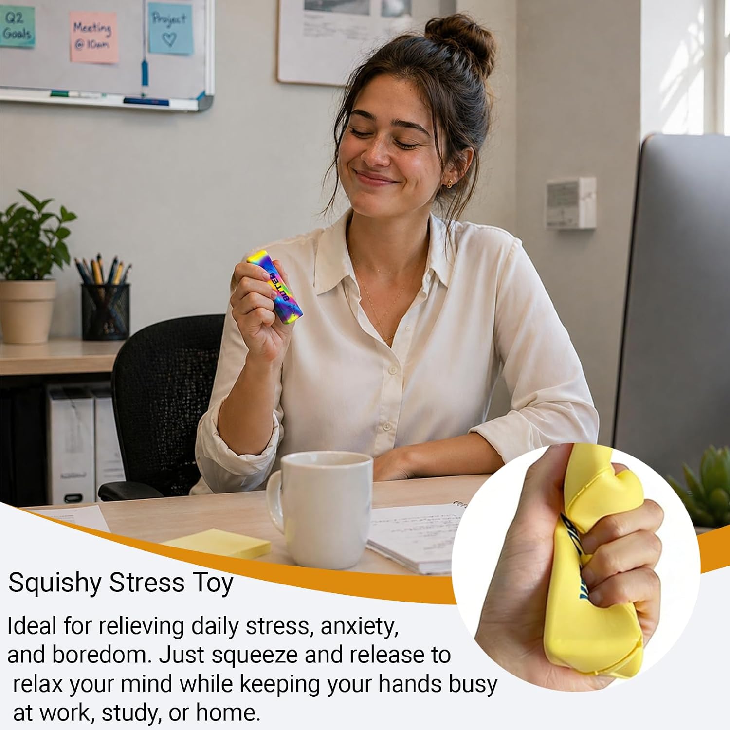 Detalle 2 de TCRDDQF Butter Squishy Stress Toy, 8-Piece Slow-Rising TPR Fidget Set