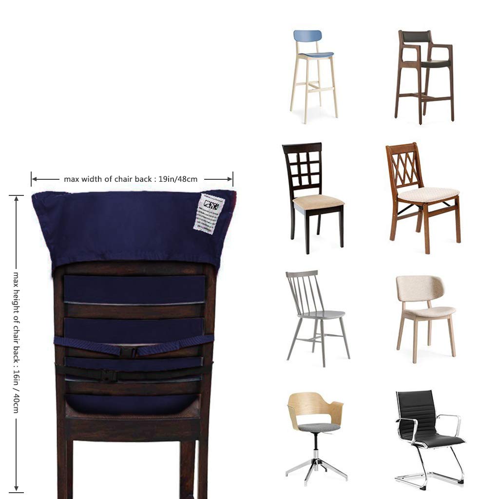 Detalle de Vine Easy Seat: Tragbarer Reisehochstuhl – verstellbar, waschbar, Blau