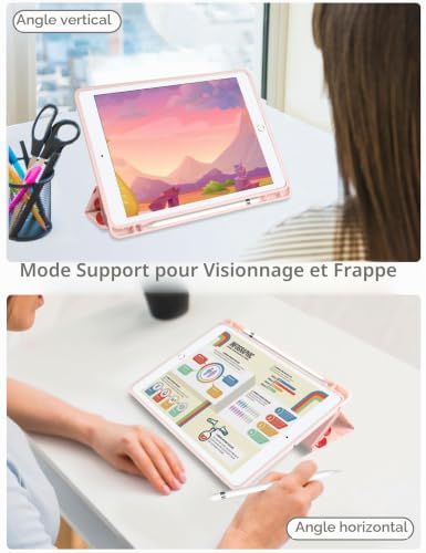 Thumbnail 7 de Fycyko Étui coquette pour iPad 11e Génération et iPad 10e Génération – Rose Cerises