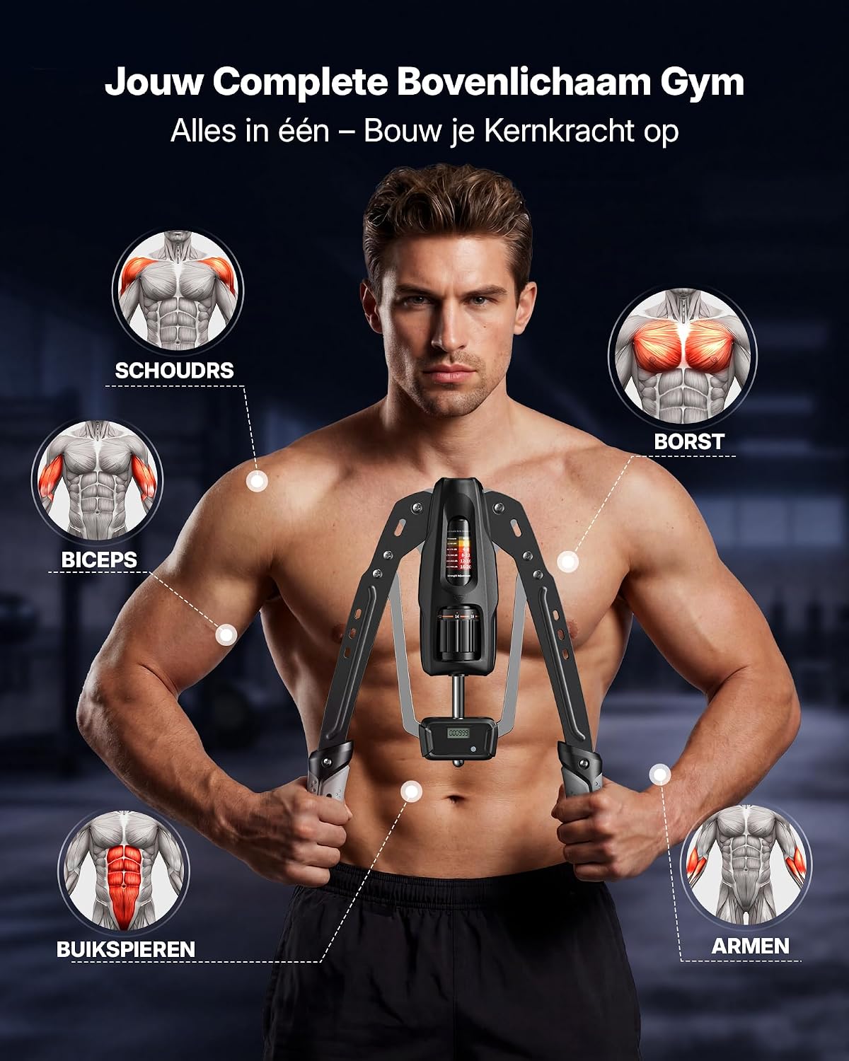 Thumbnail 6 de MERACH armtrainer met herhalingsteller en verstelbare weerstand van 10-200 kg
