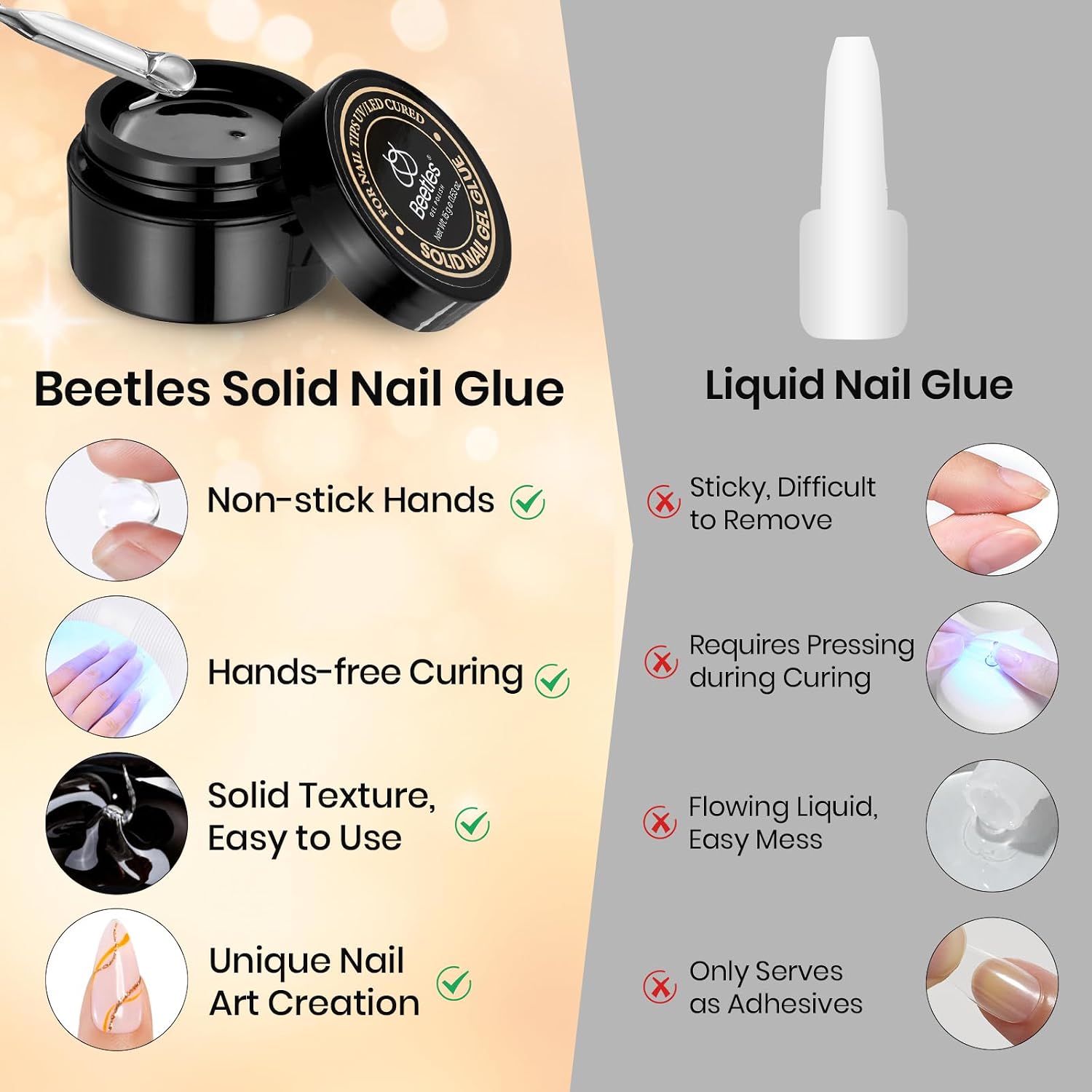 Thumbnail 6 de Beetles Solid Nail Glue Gel 15g ๐