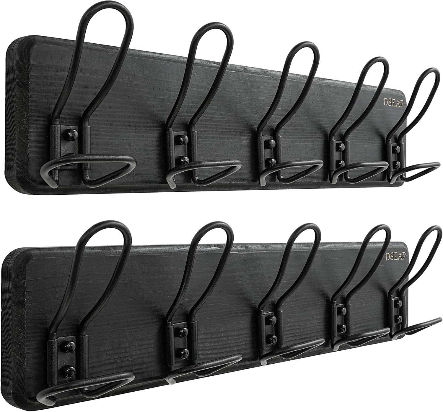 Detalle de Dseap Wall-Mounted Coat Rack, 5 Hooks