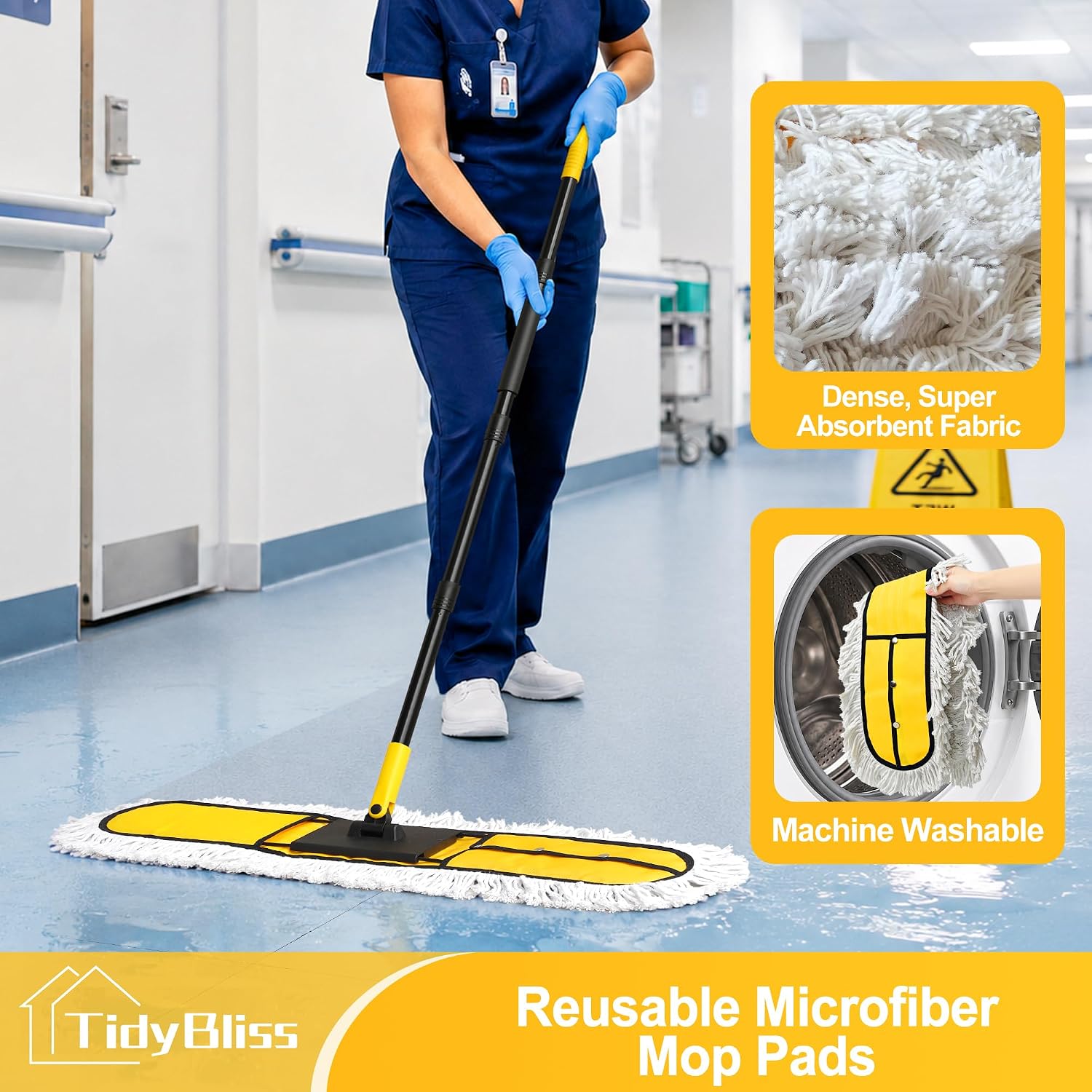 Detalle 2 de TidyBliss TCDM-4 36-Inch Commercial Dust Mop with Swivel Head