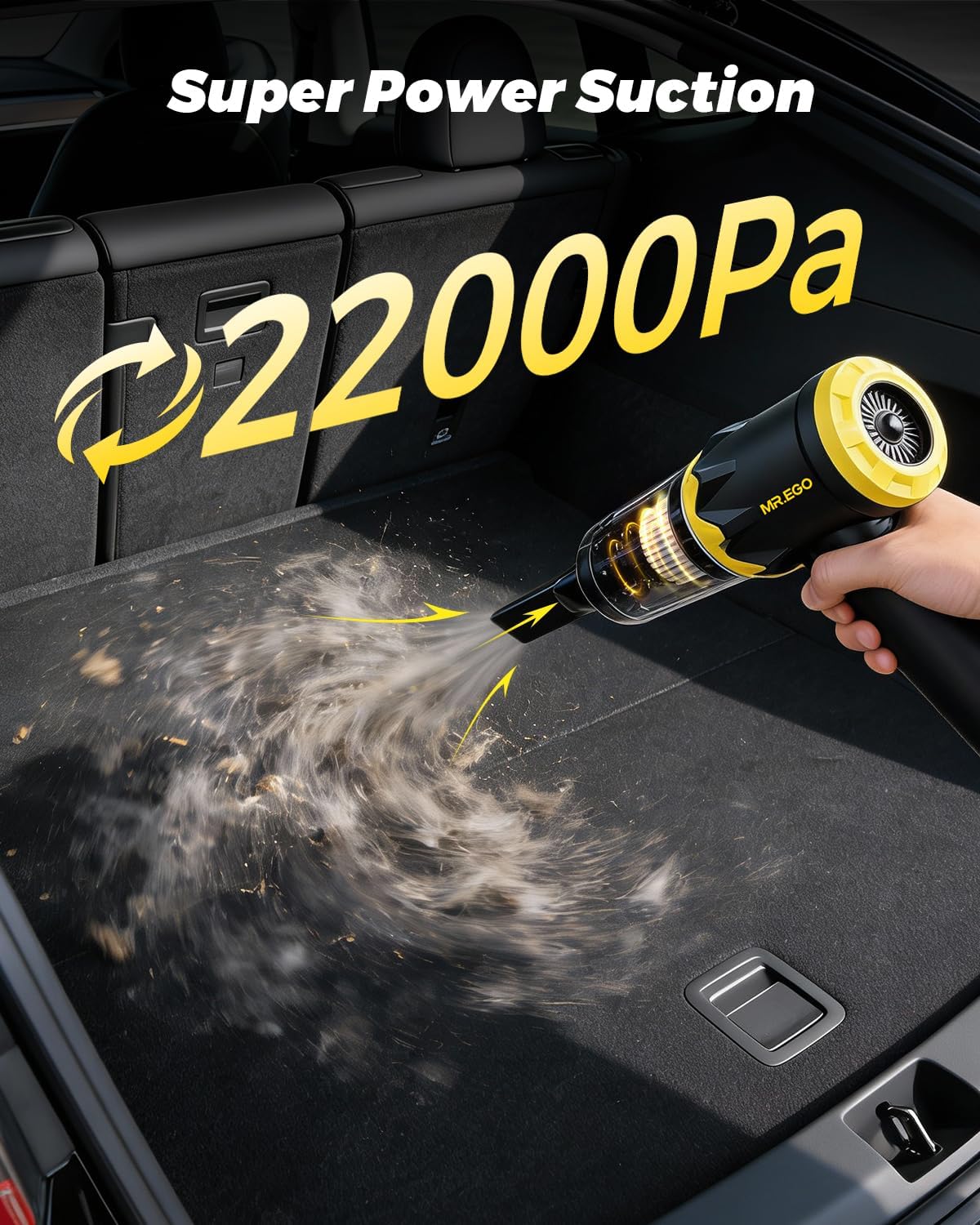 Thumbnail 1 de Mr.ego Car Vacuum Portable Cordless: 22000Pa High-Power Handheld Cleaning, 4-in-1 versatility