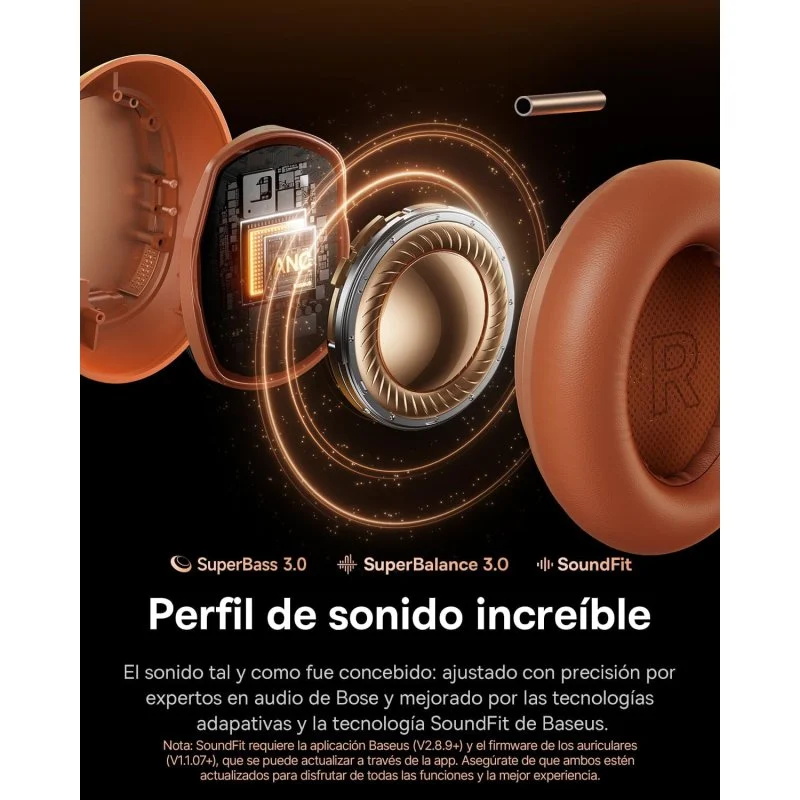 Detalle de Baseus Inspire XH1 auriculares con ANC