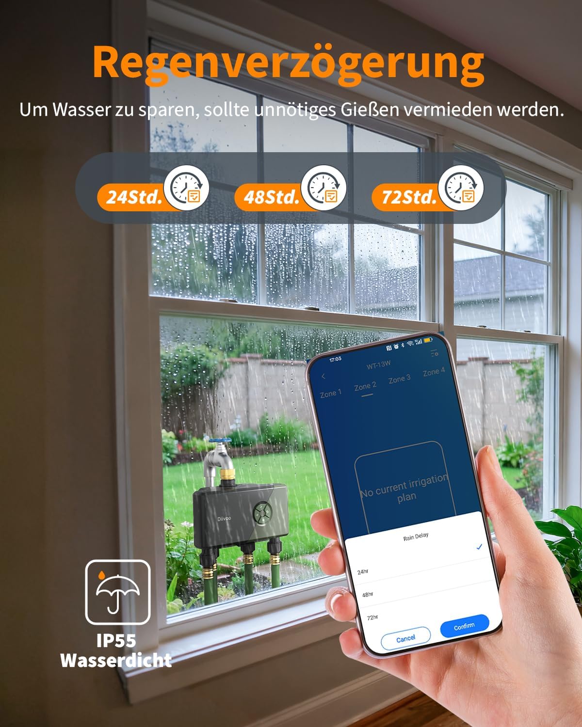 Thumbnail 5 de Diivoo Bewässerungscomputer WLAN 4 Ausgänge