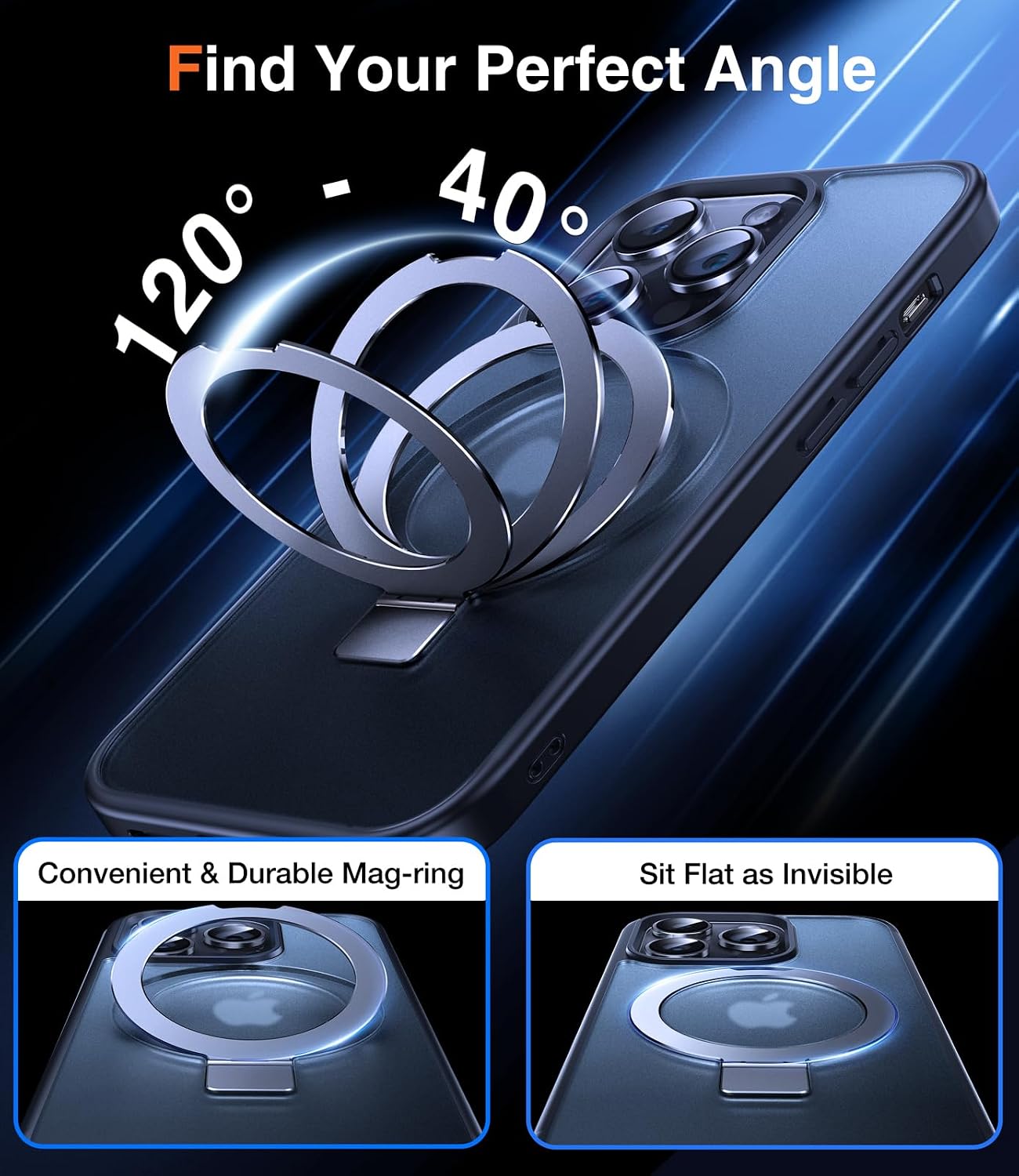 Thumbnail 4 de Chicfun iPhone 13 Pro magnetic ring case with kickstand