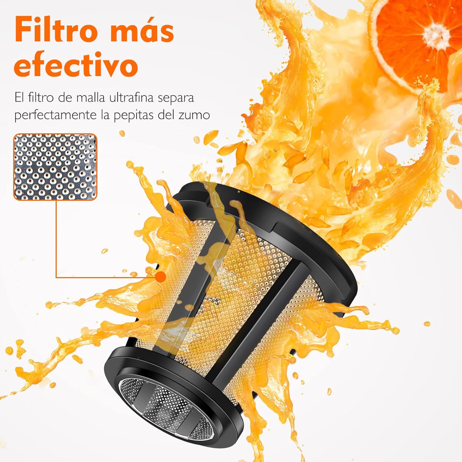 Thumbnail 3 de AMZCHEF Licuadora prensado en frío 🥤 Extractor de zumos y verduras