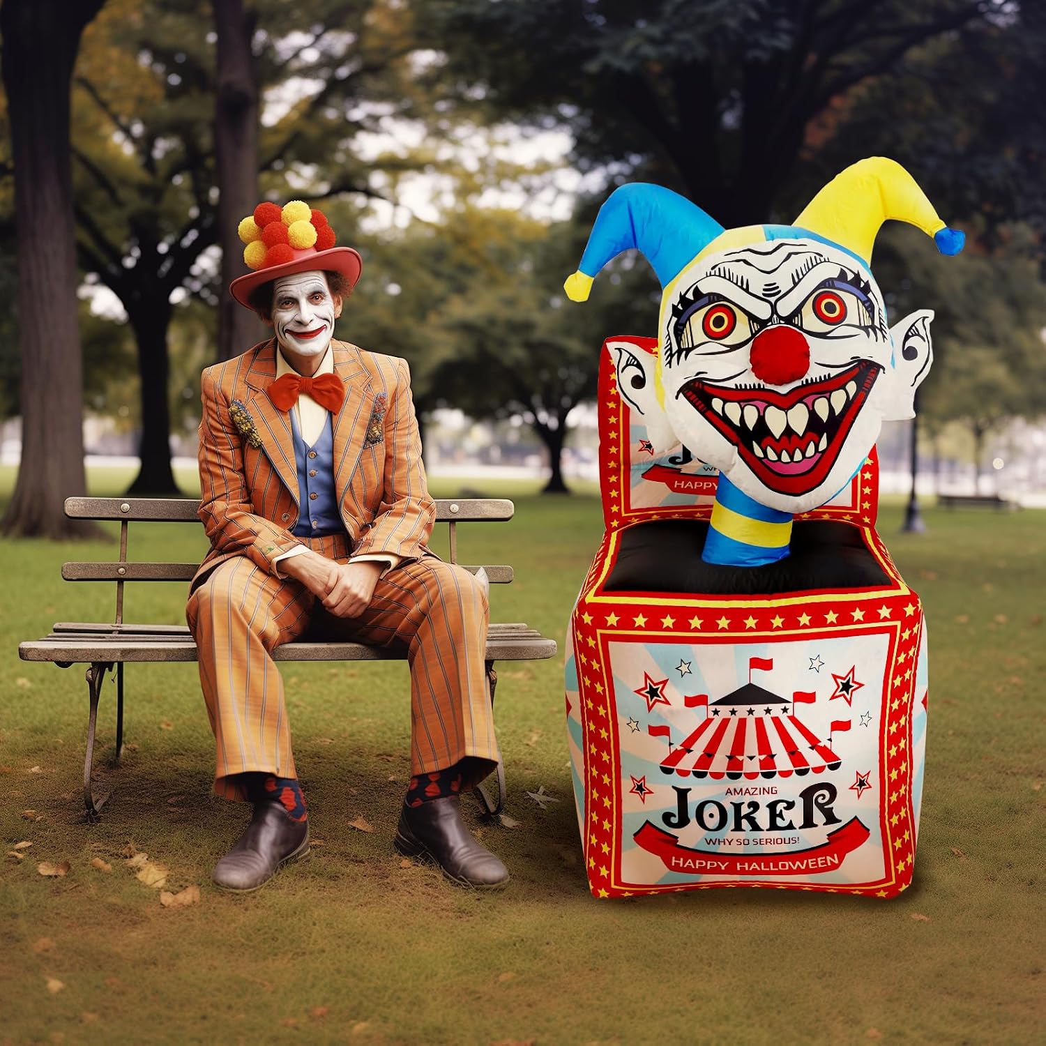 Detalle 1 de WBHome Inflatable Clown Decoration, 5 Ft