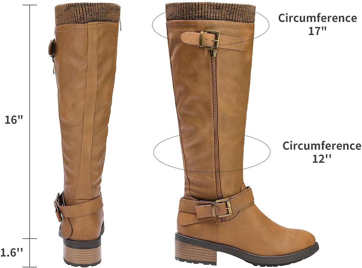 Detalle de DREAM PAIRS Knee-High Boots, Wide Calf