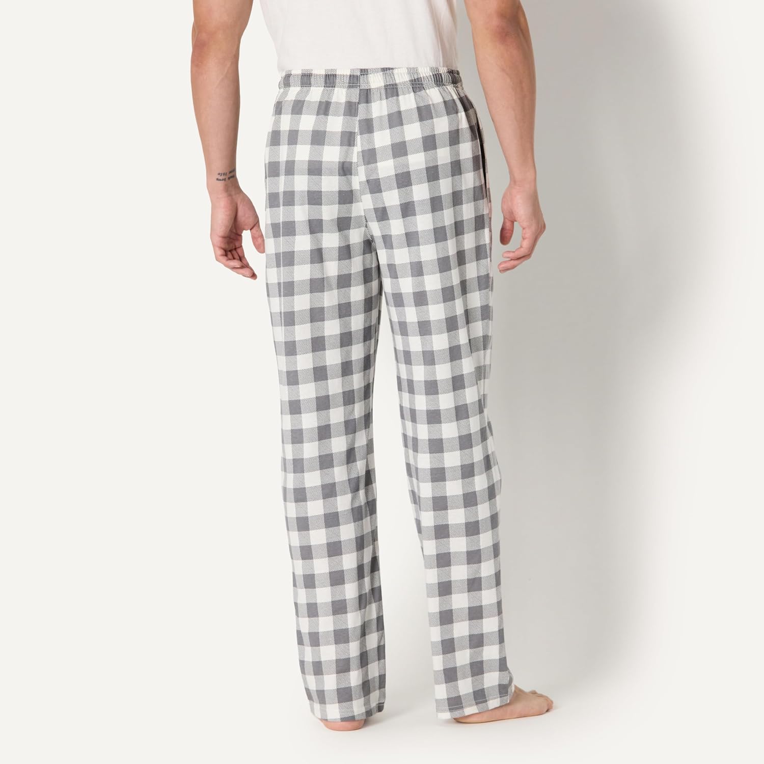 Detalle de Amazon Essentials Herren Pyjamahose aus Baumwollstrick – Lockerer Komfort für die Nacht