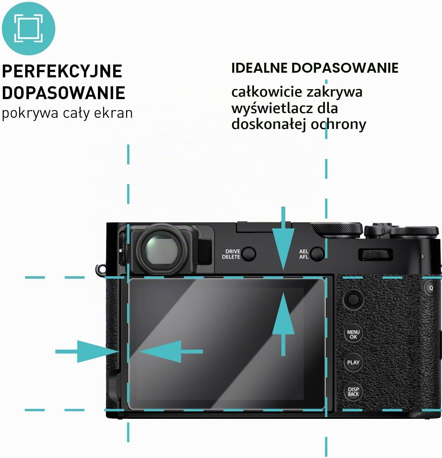 Detalle de smartect 3Pack_Fujifilm_X100V_1 – szkło hartowane do Fujifilm, 0,3 mm, 9H