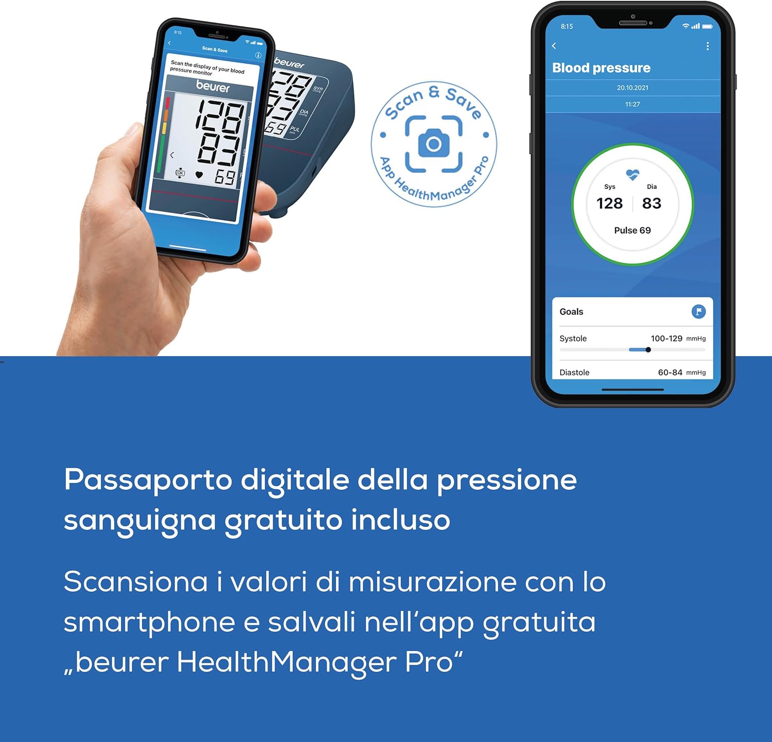 Detalle 1 de Beurer BM 25 misuratore pressione al braccio 22-42