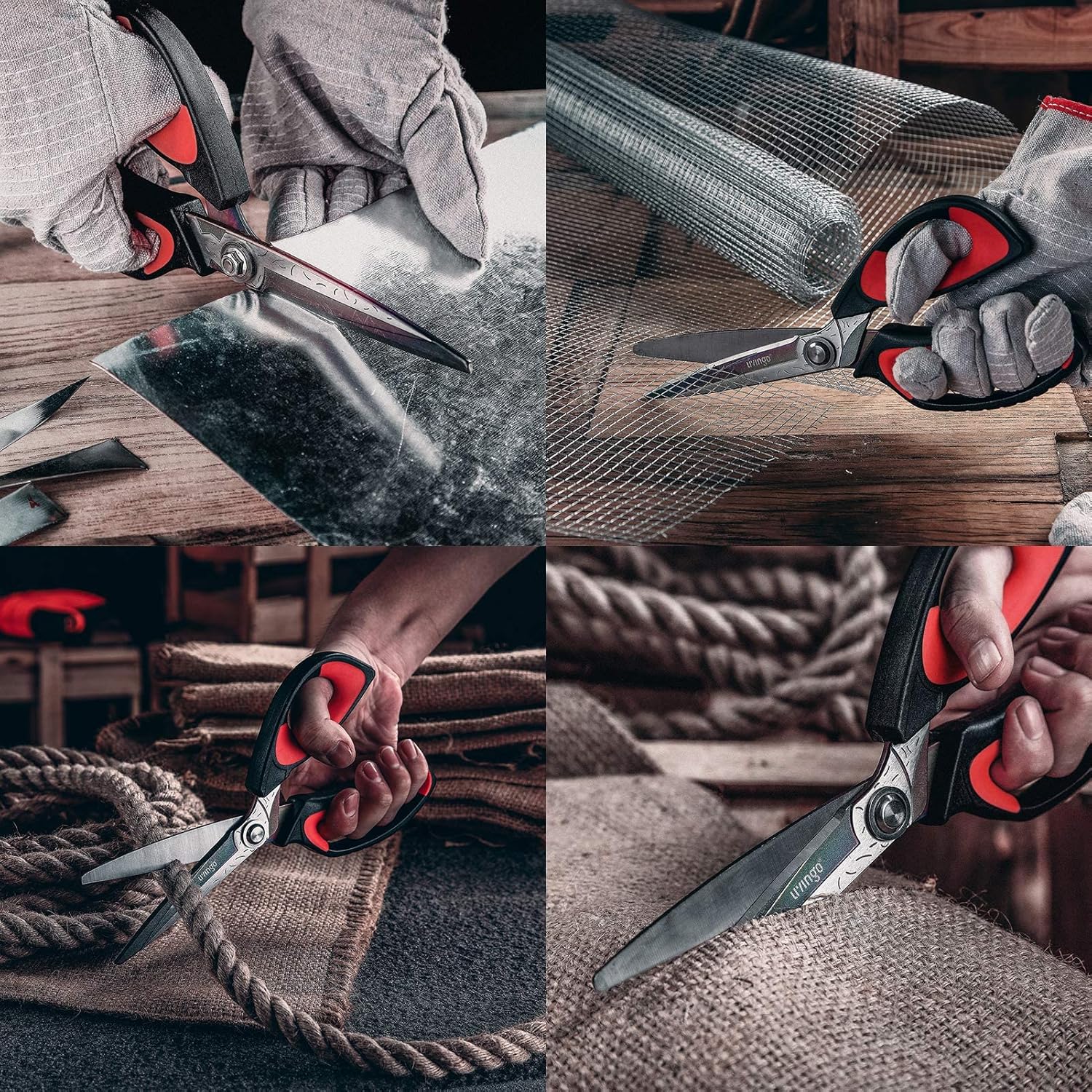 Thumbnail 1 de 10" LIVINGO Multipurpose Heavy Duty Scissors with titanium-coated stainless steel blades