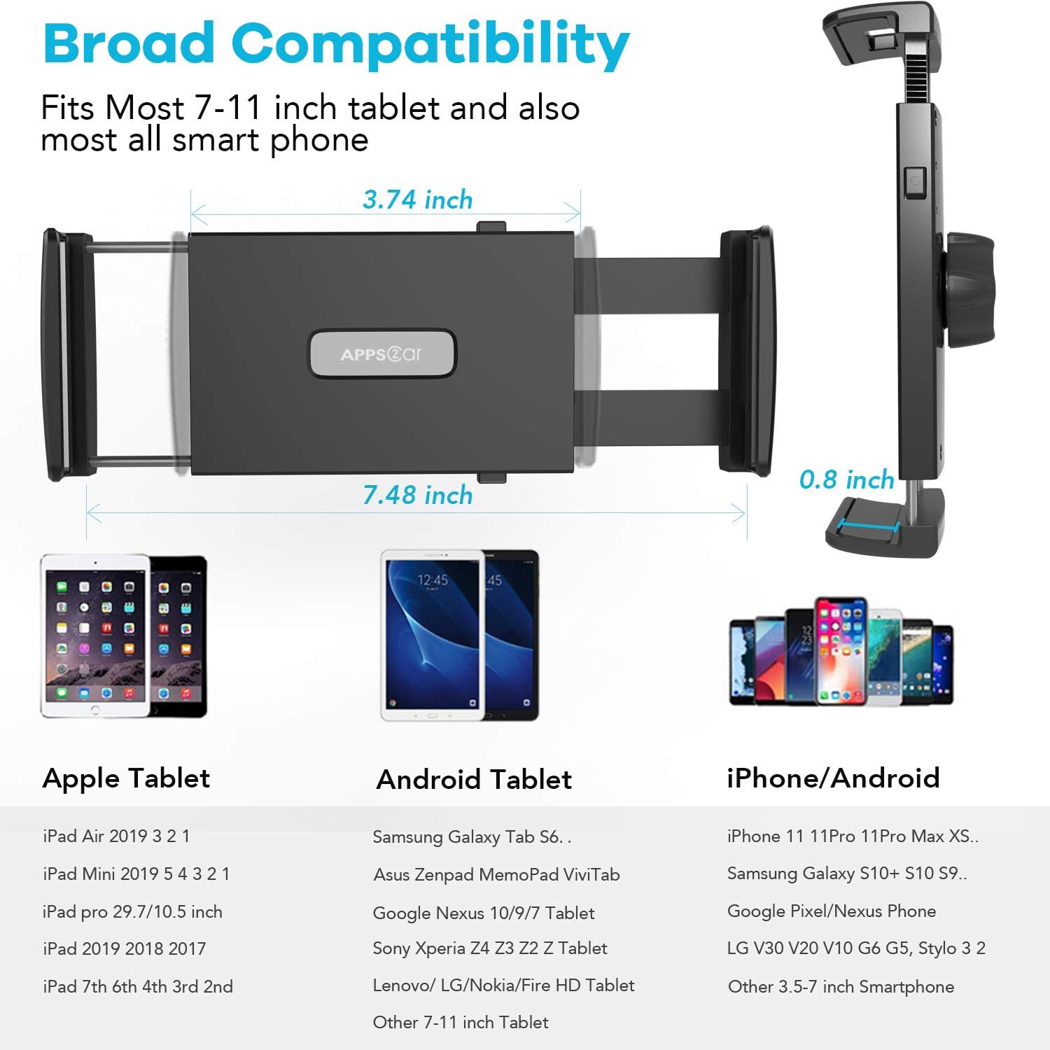 Thumbnail 3 de APPS2Car Support téléphone voiture 33 cm