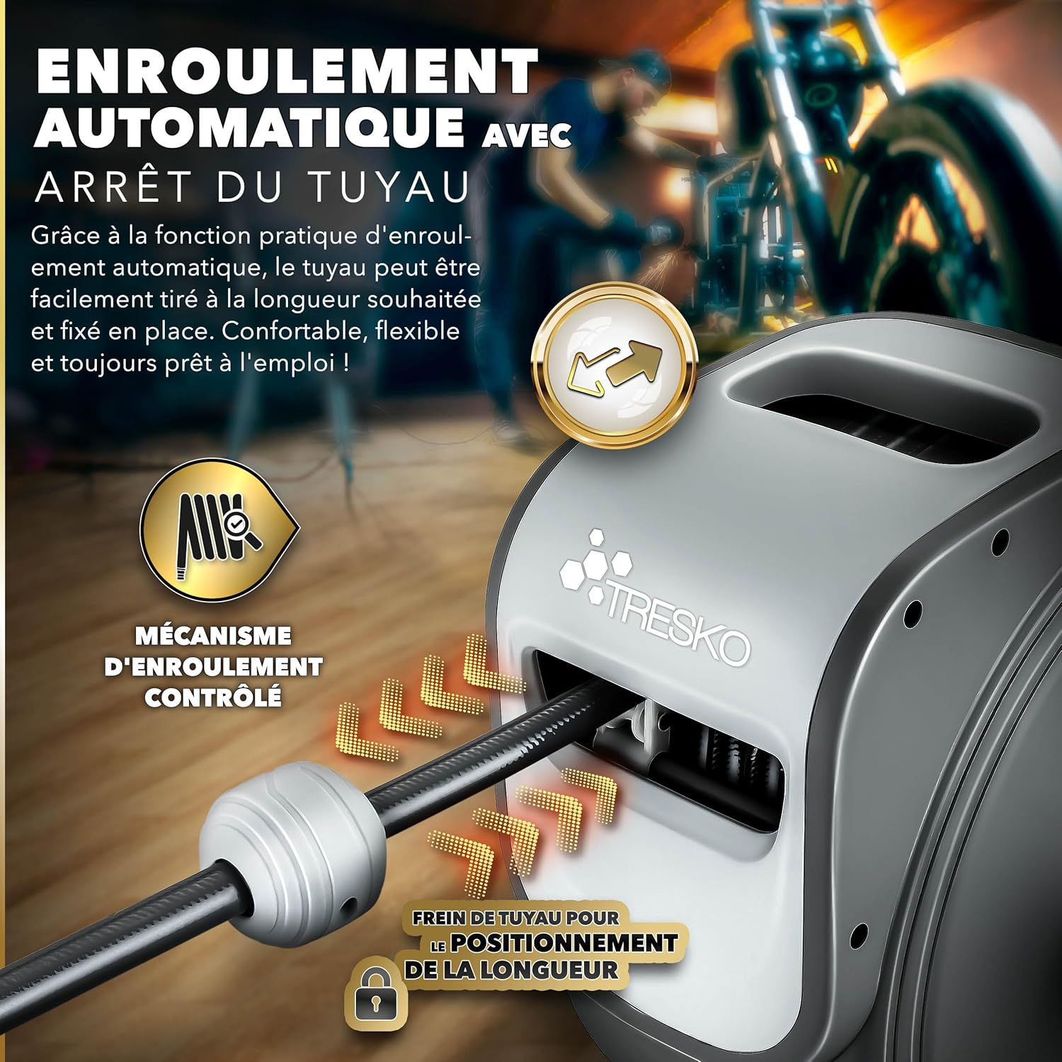 Thumbnail 4 de TRESKO Enrouleur automatique 30m pour air comprimé