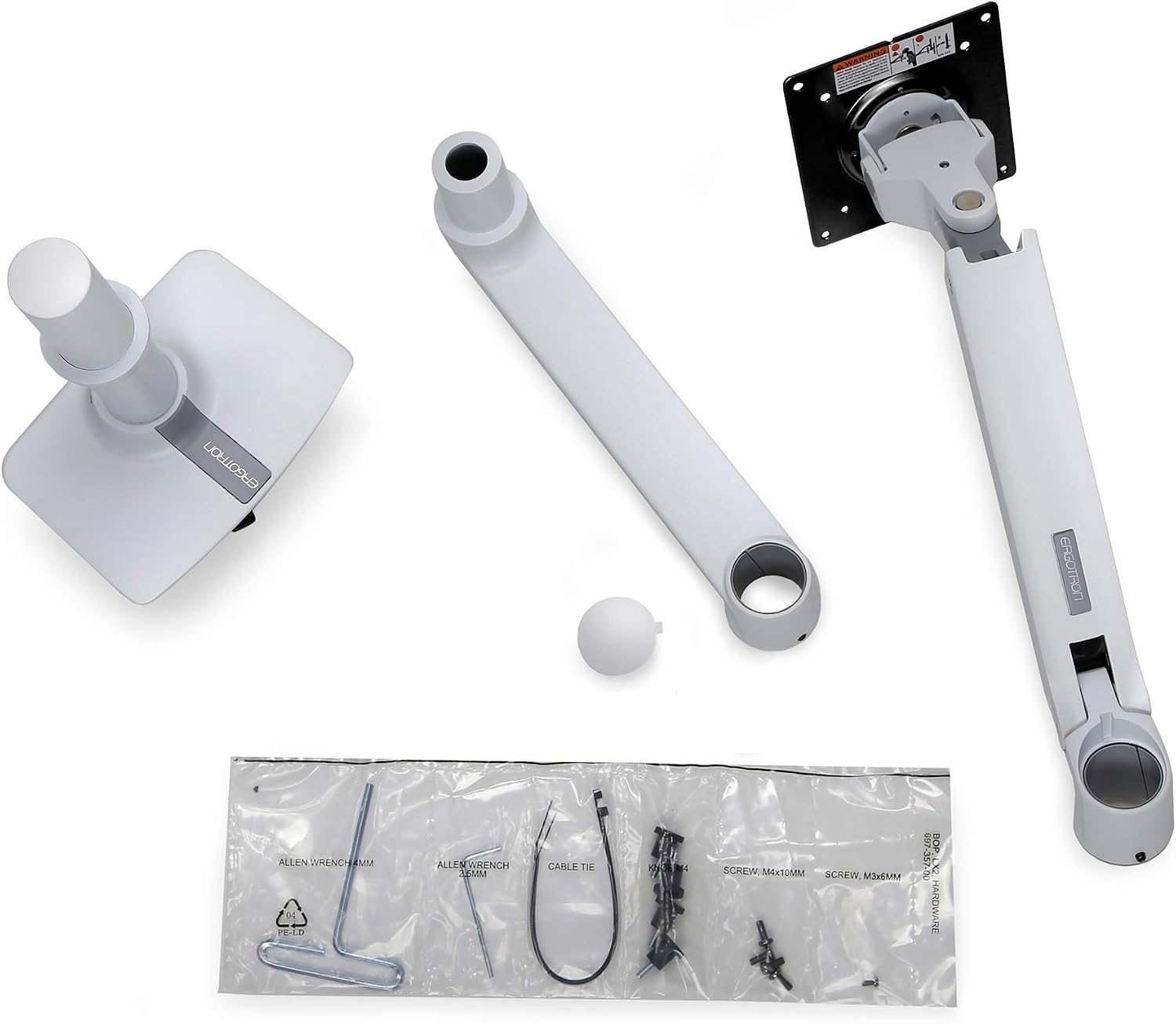 Detalle de エルゴトロン LX 45-490-216 モニターアーム ホワイト、34インチ対応・耐荷重3.2~11.3kg