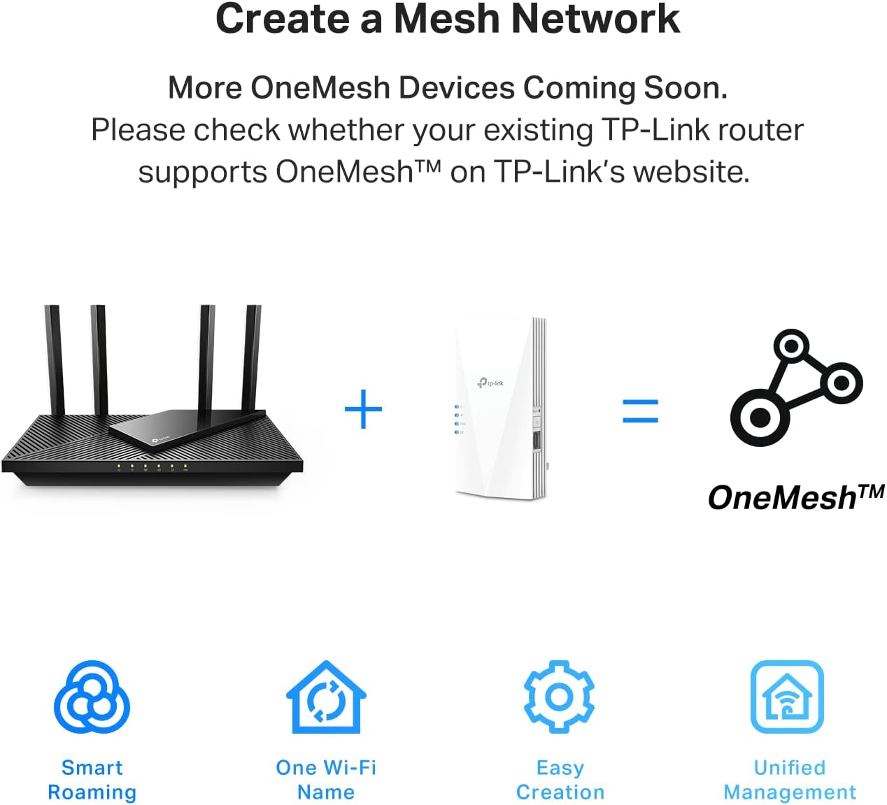 Detalle de TP-Link RE600X AX1800 WiFi 6 Extender Internet Booster (OneMesh compatible, Gigabit Ethernet)