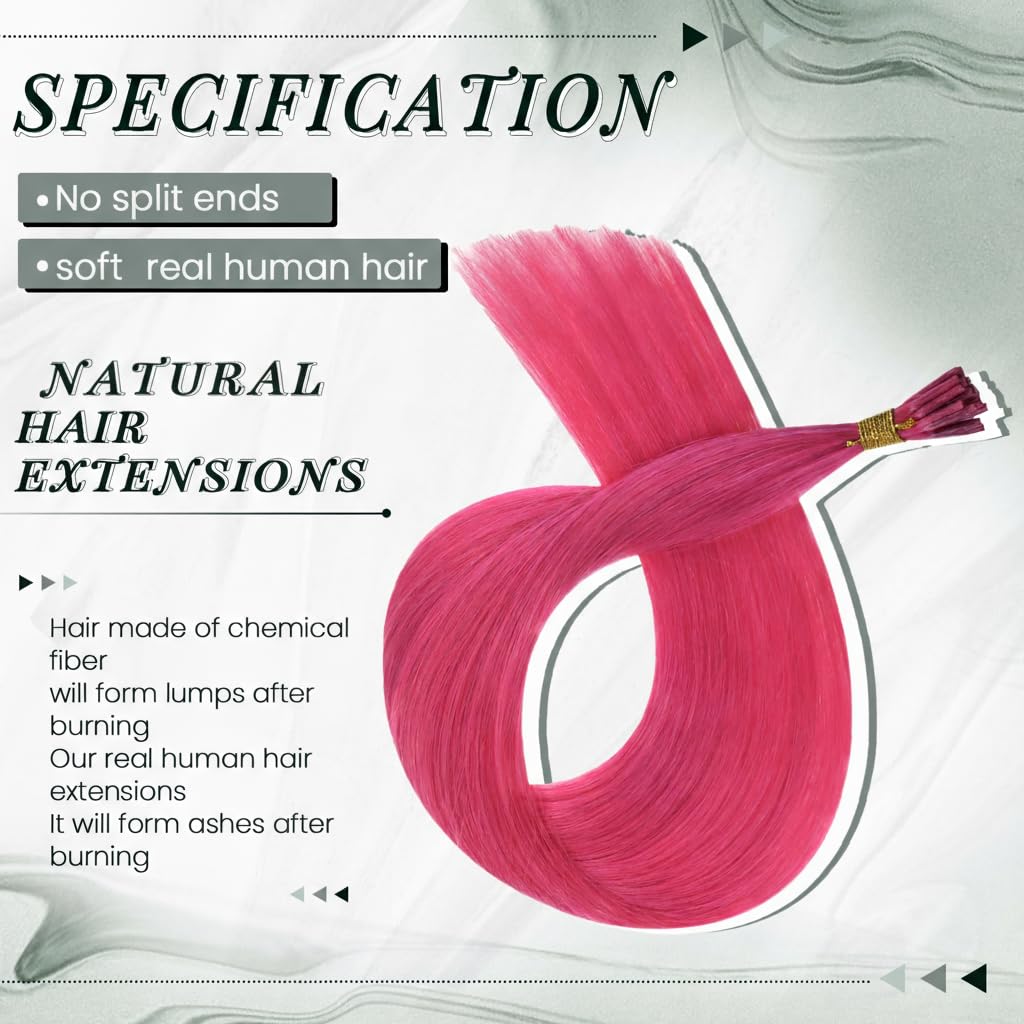 Detalle 2 de RUNATURE I-Tip Human Hair Extensions 18 Inch