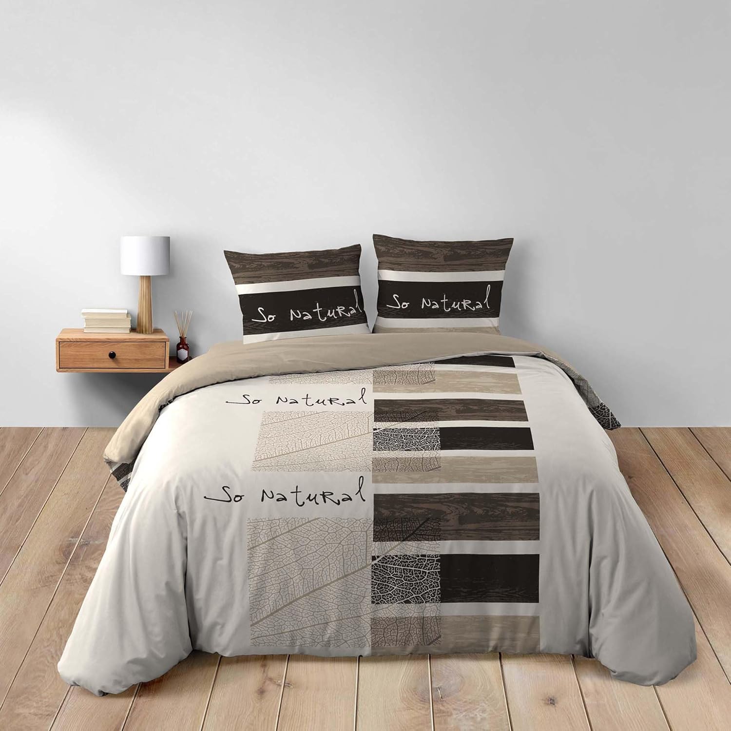 Thumbnail 5 de DOUCEUR D'INTERIEUR – Parure de lit 3 pièces en coton imprimé 240 x 260 cm (2 taies 63 x 63 cm)