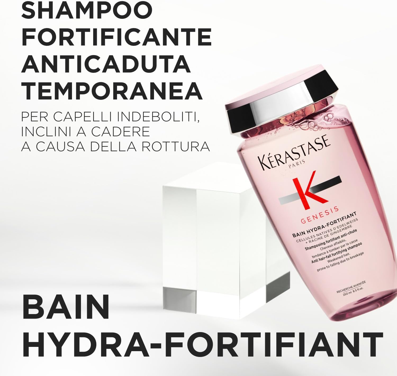 Detalle de Kérastase Genesis Bain Hydra-Fortifiant: shampoo professionale fortificante per capelli fragili