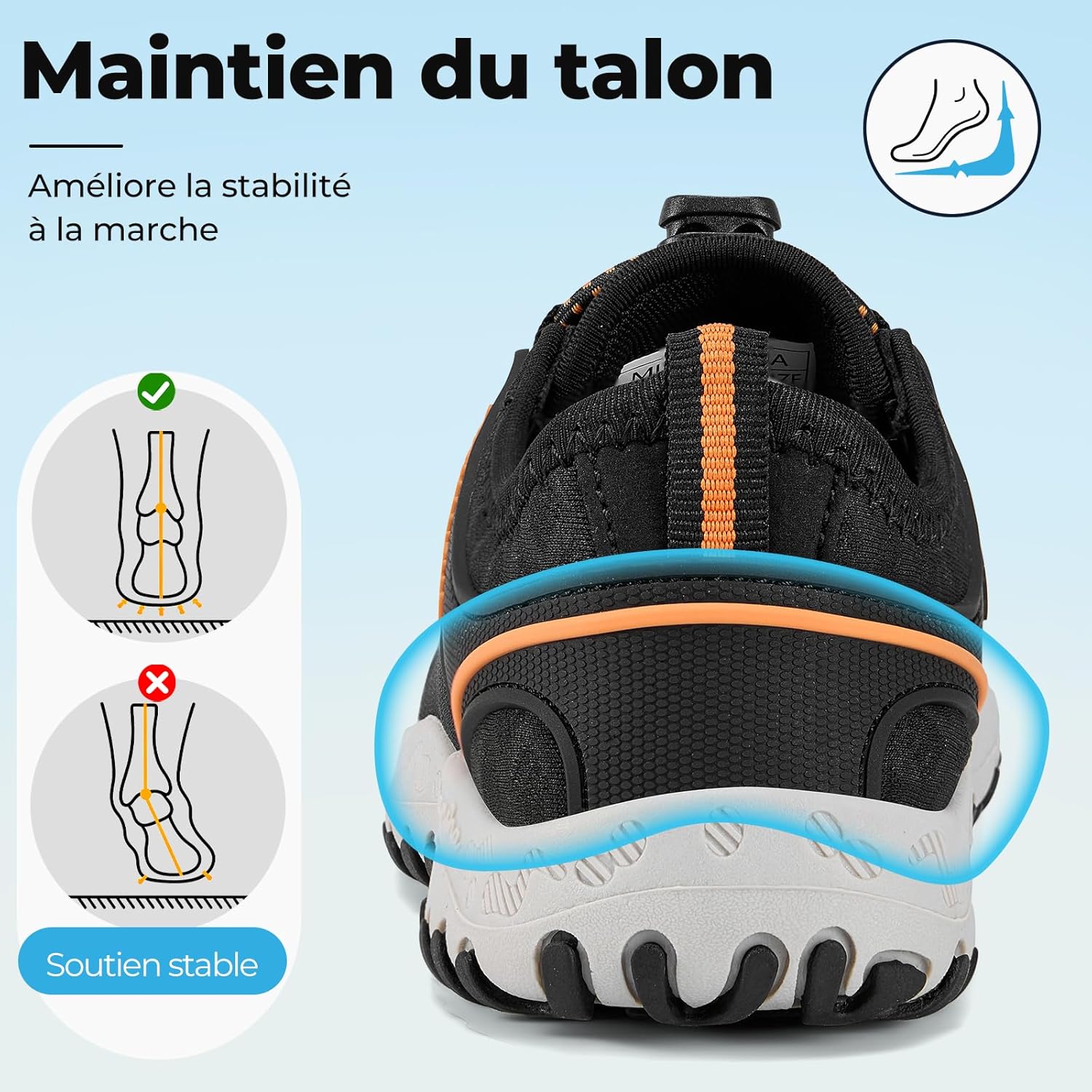 Detalle 2 de Mishansha Baskets Enfant Antidérapantes – Chaussures de sport légères et respirantes (Tailles 24-38)